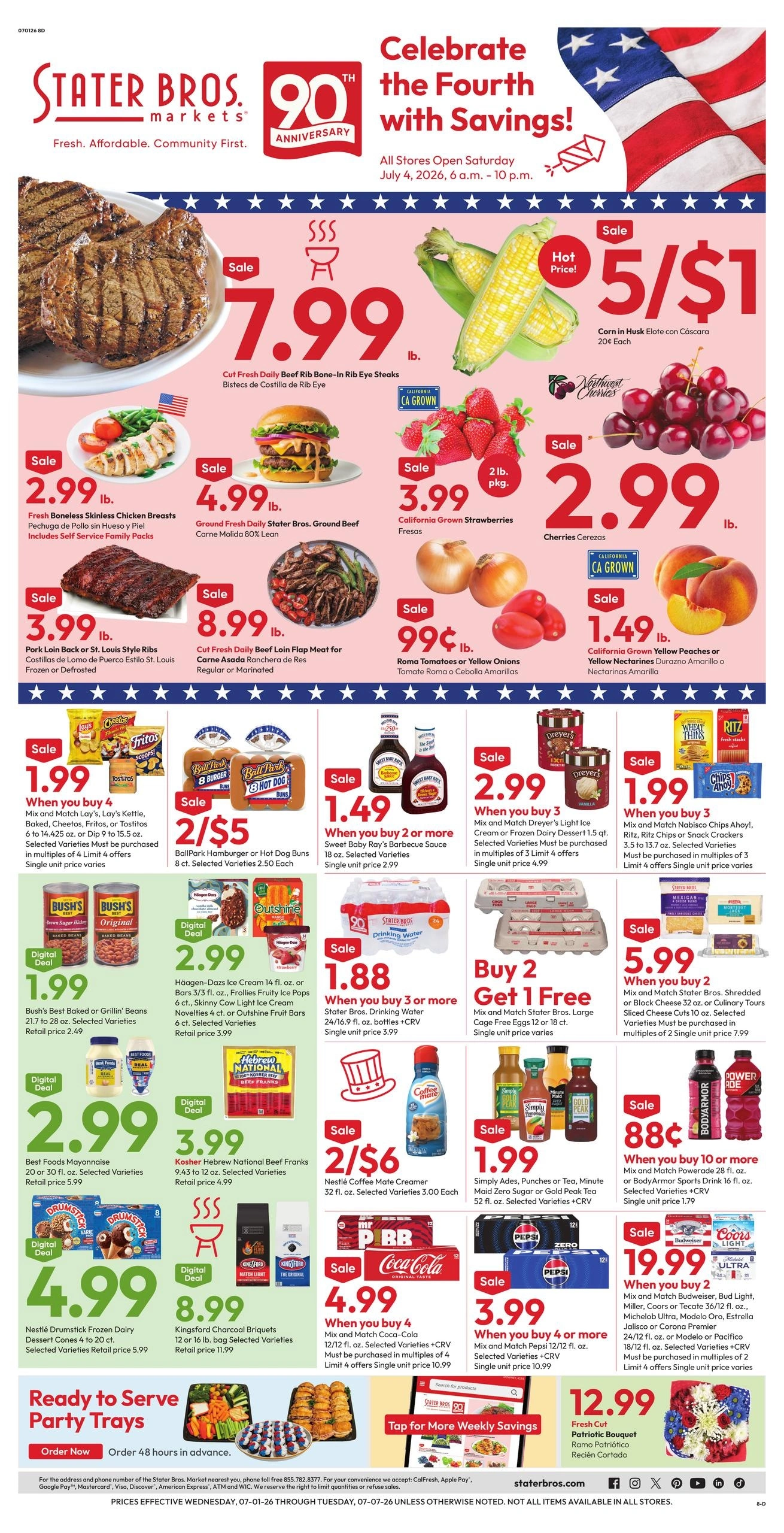 Stater Bros. Markets flyer page 1