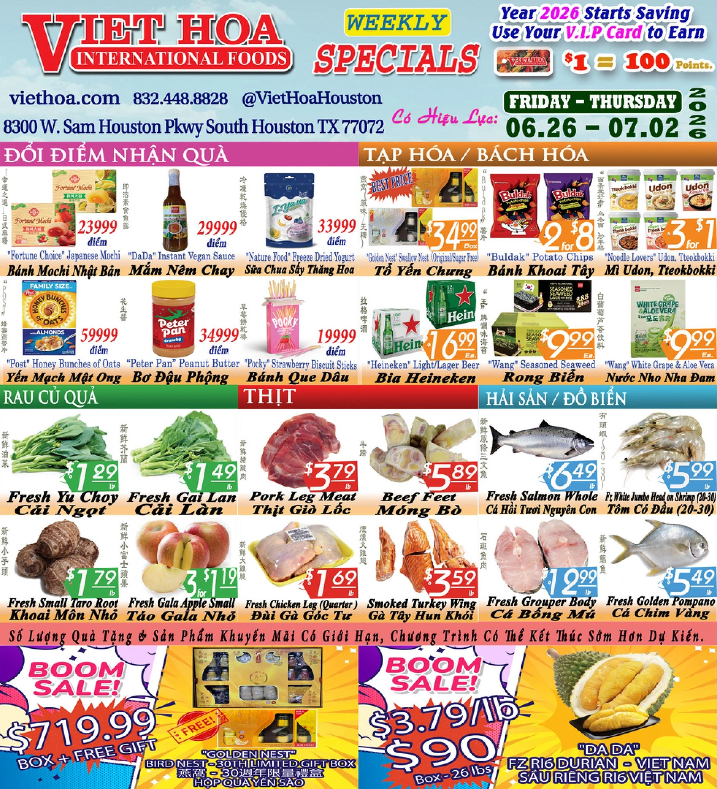 Viet Hoa International Foods flyer page 1