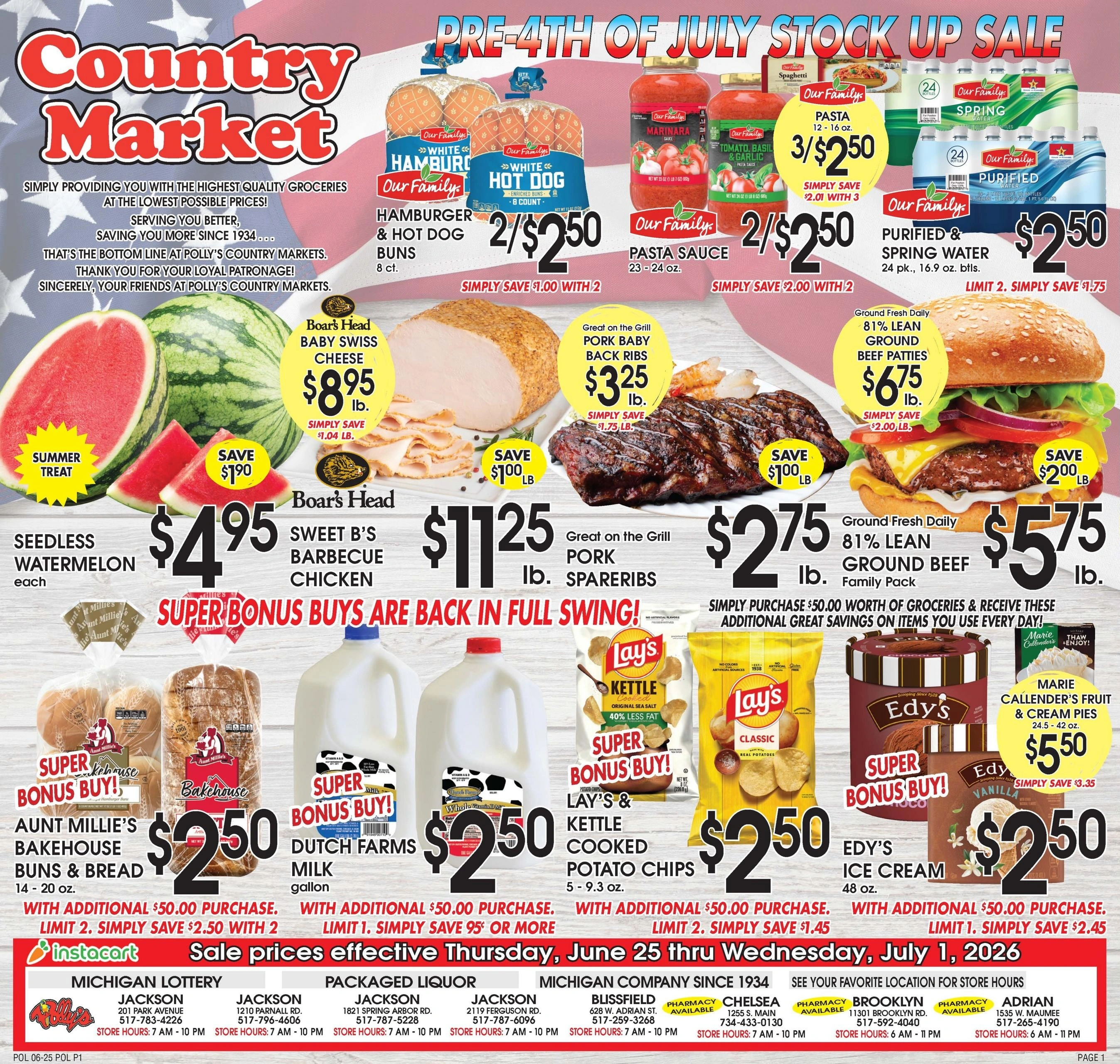 Country Market flyer page 1