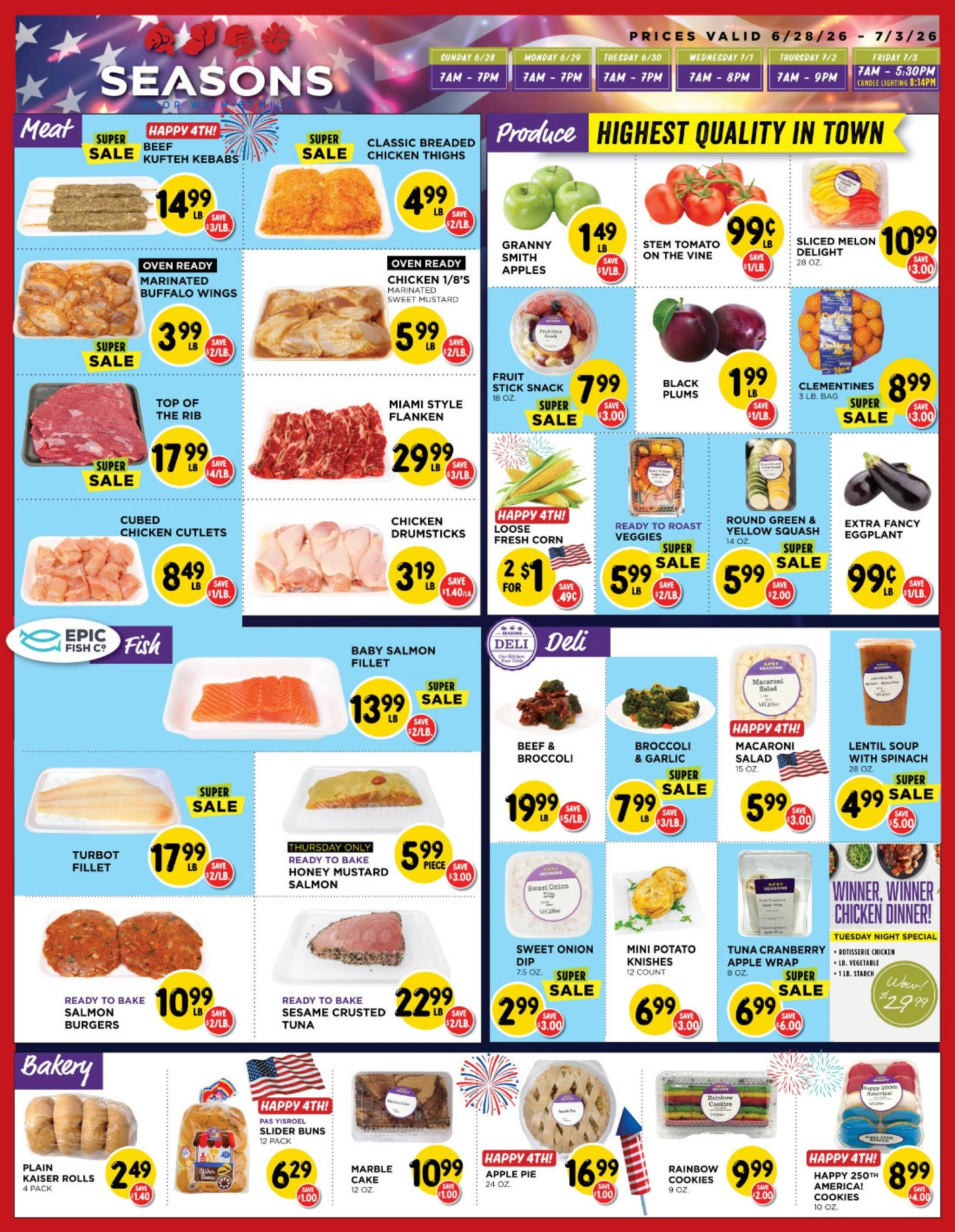 Seasons Kosher flyer page 1