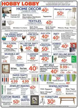 Hobby Lobby Indexed Weekly