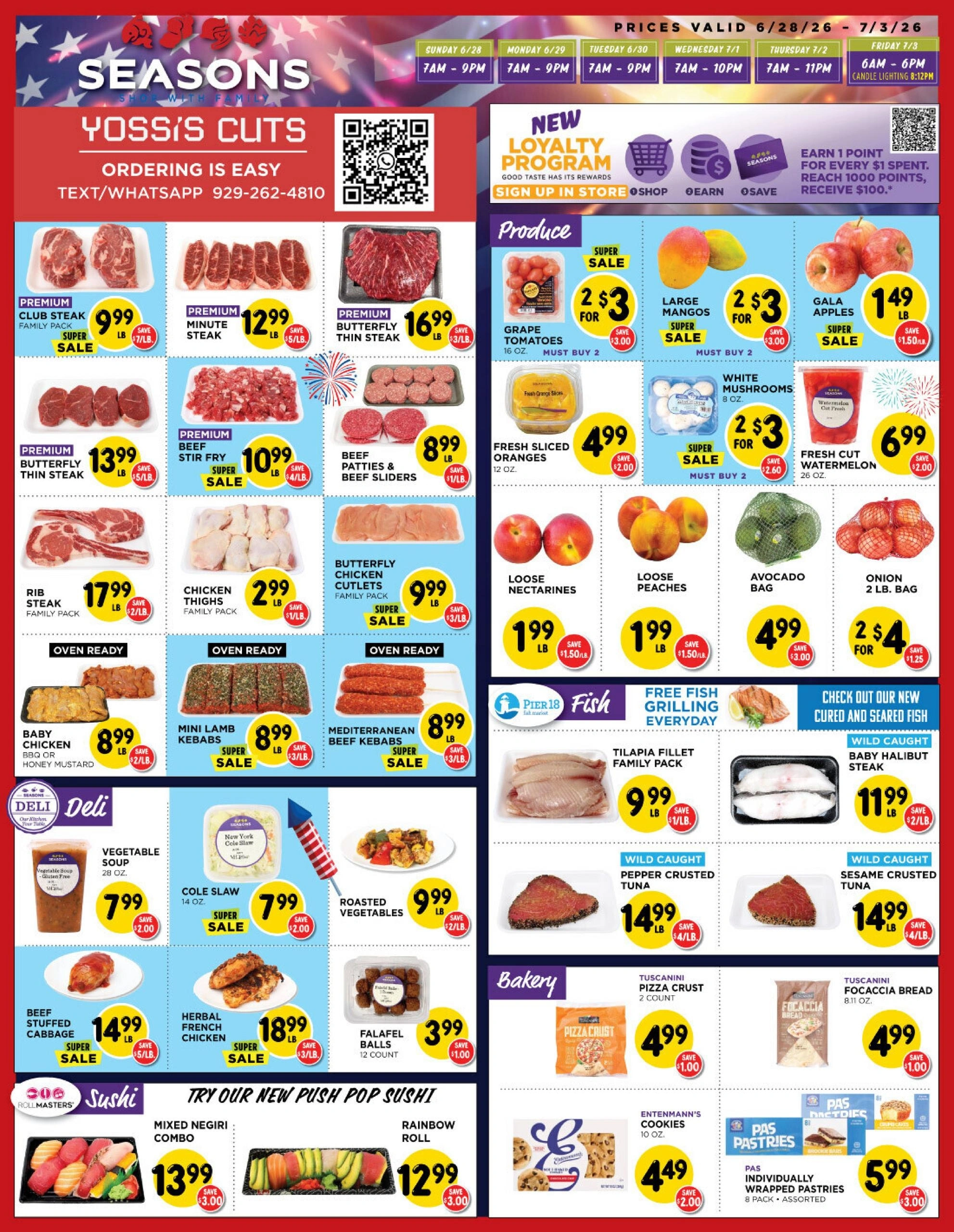 Seasons Kosher flyer page 1
