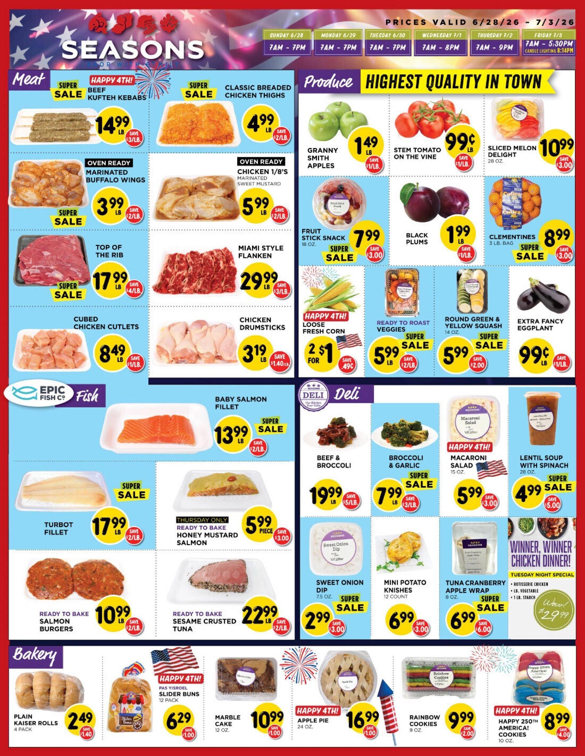 Seasons Kosher flyer page 1