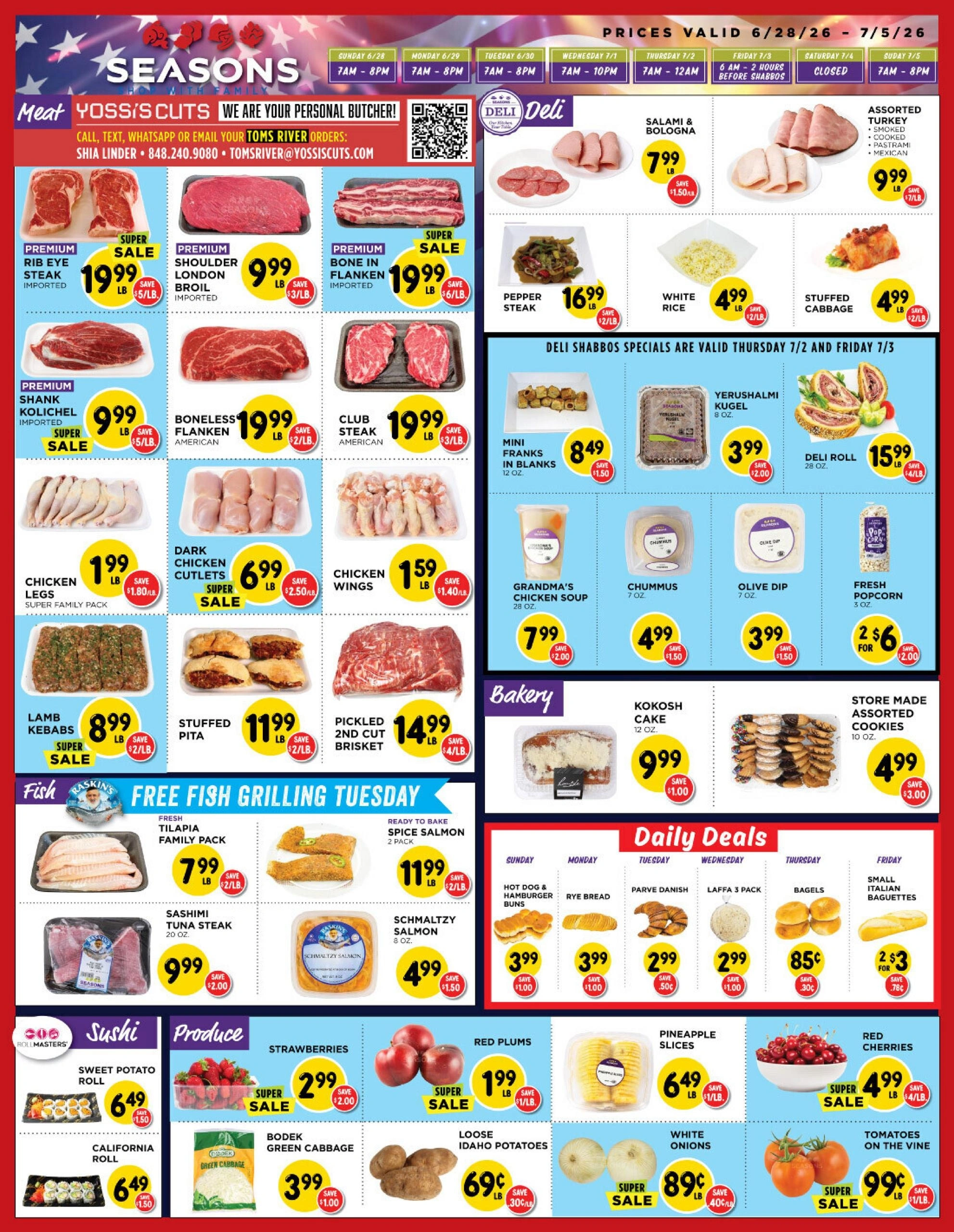 Seasons Kosher flyer page 1