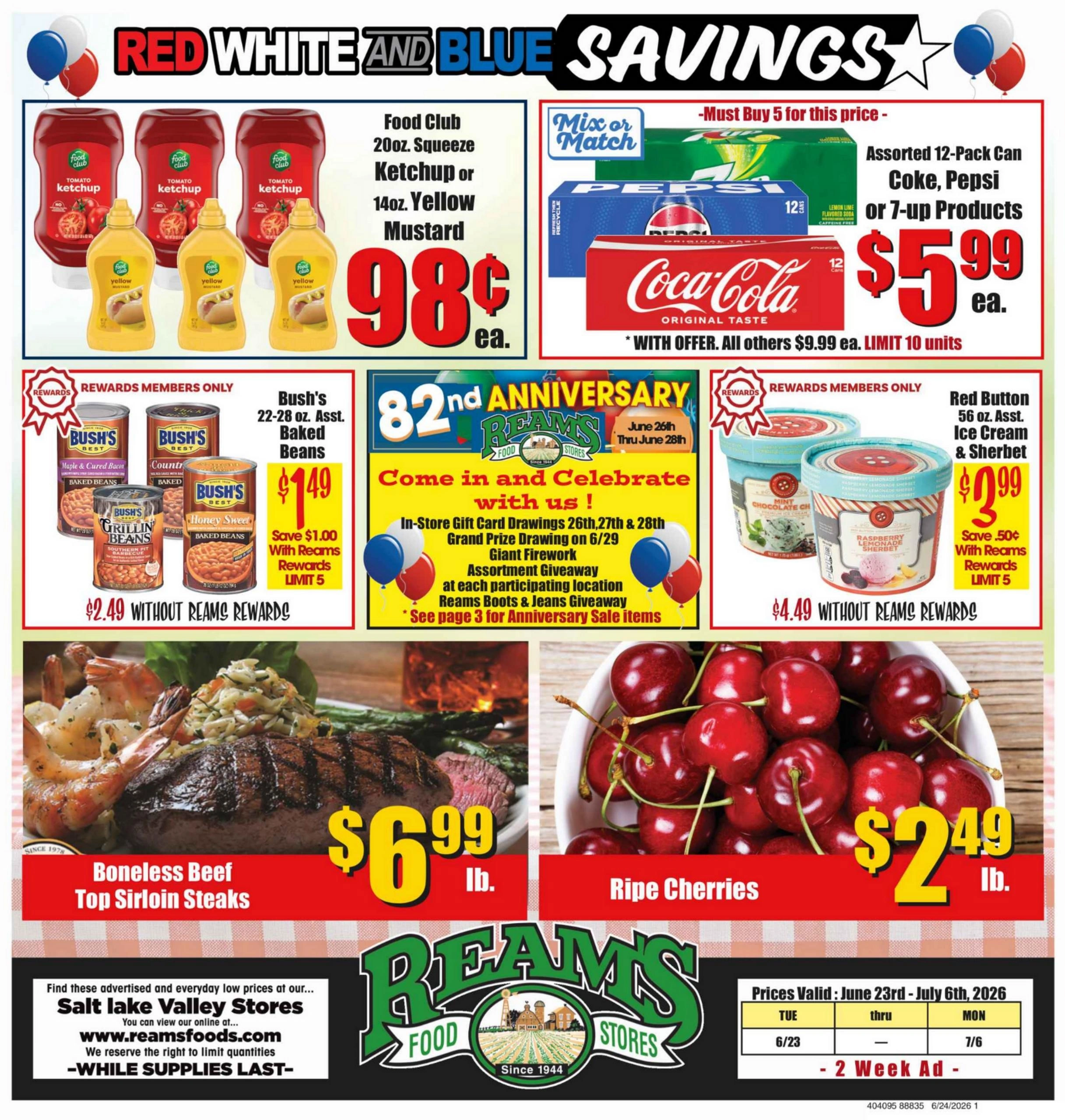 Reams Food Stores flyer page 1