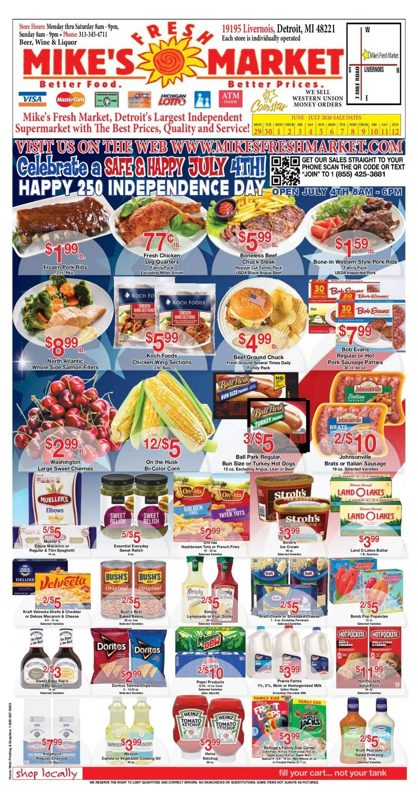 Mike's Fresh Market flyer page 1