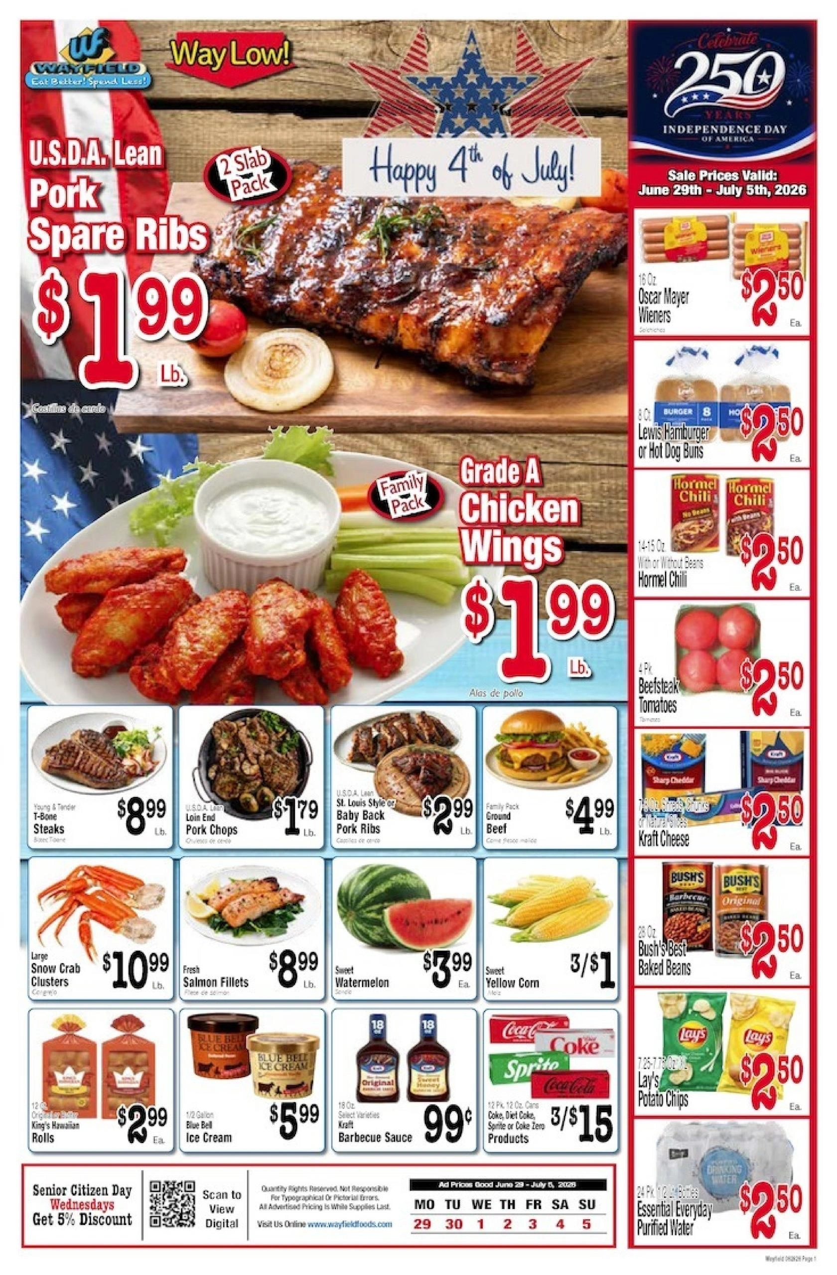 Wayfield Foods flyer page 1