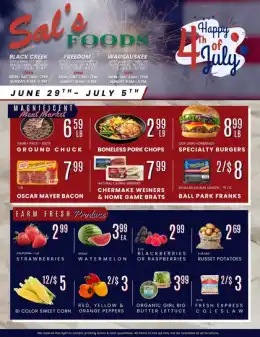 Sal's Food Center Indexed Weekly
