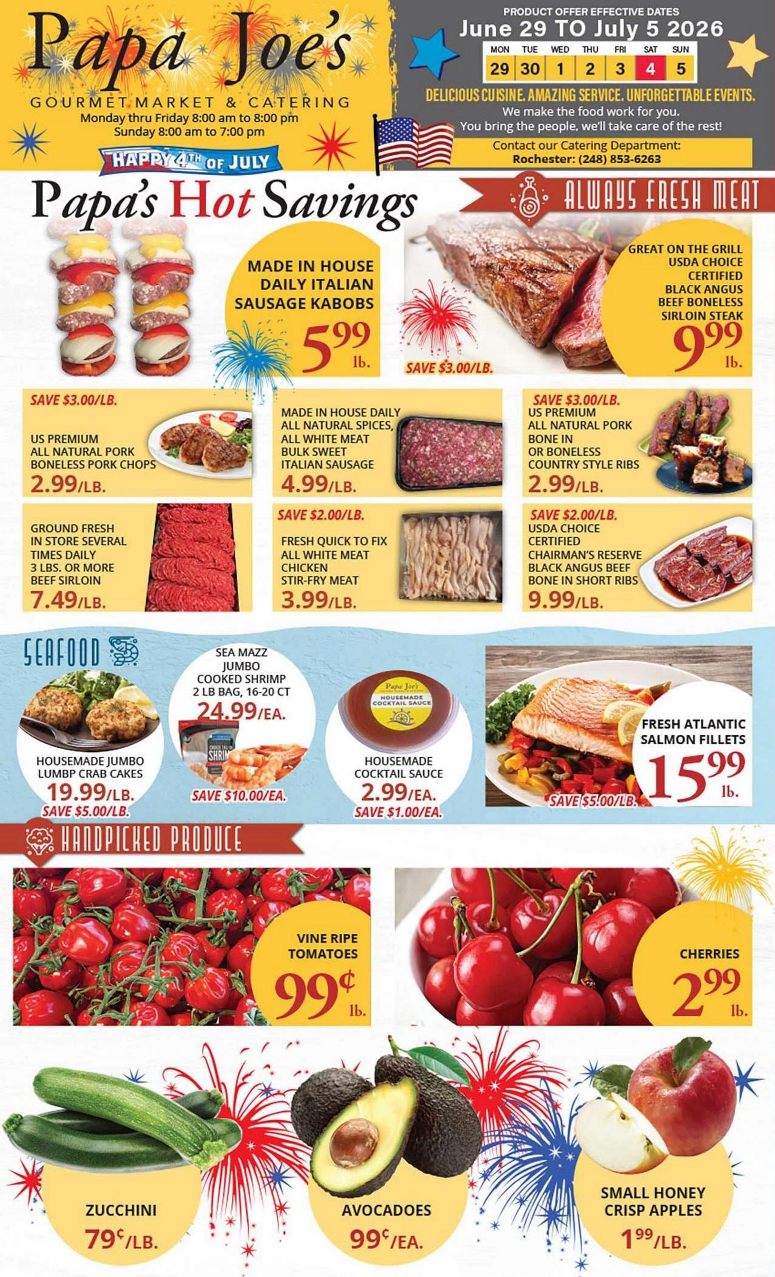 Papa Joe's Market flyer page 1