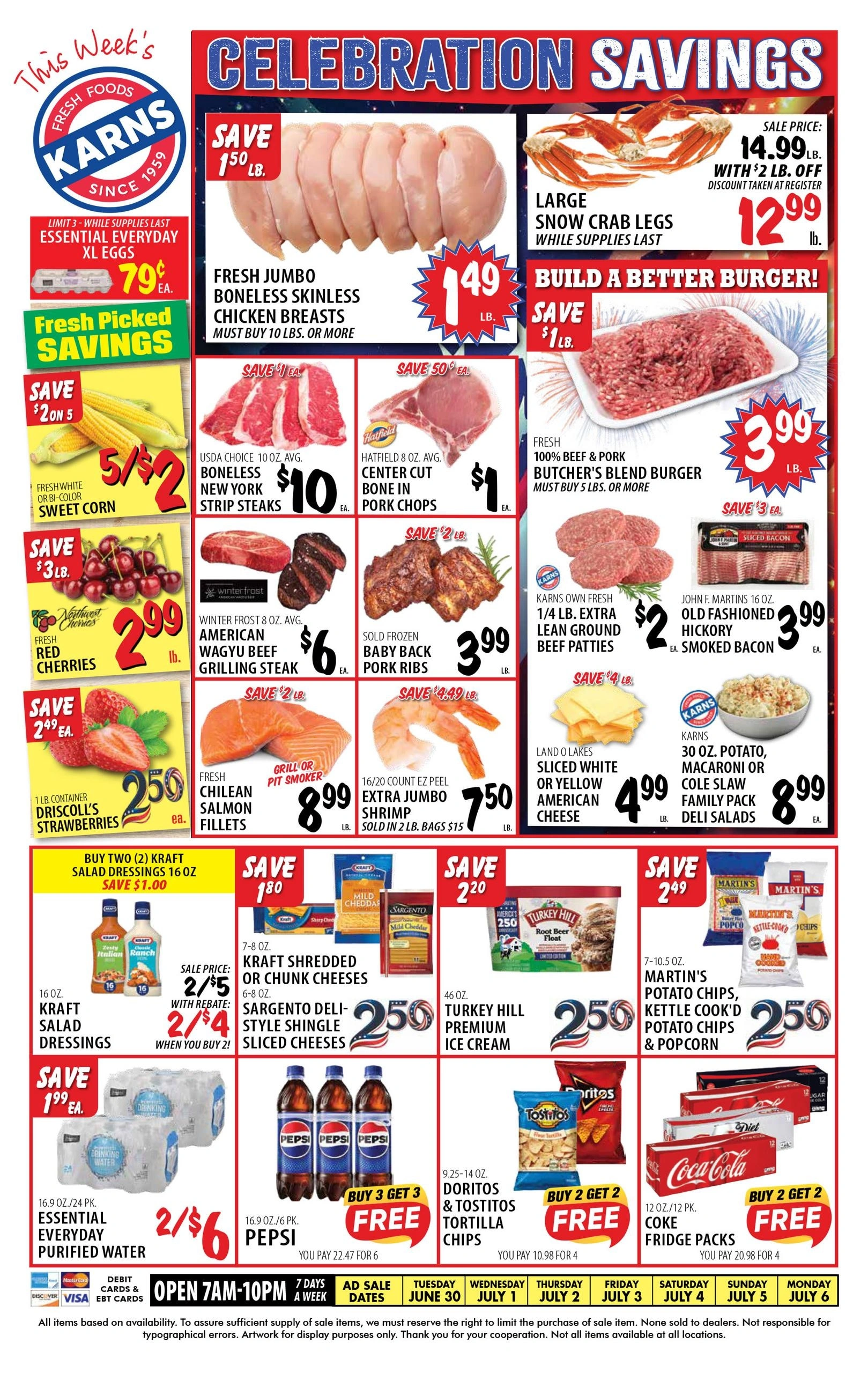 Karns Quality Foods flyer page 1