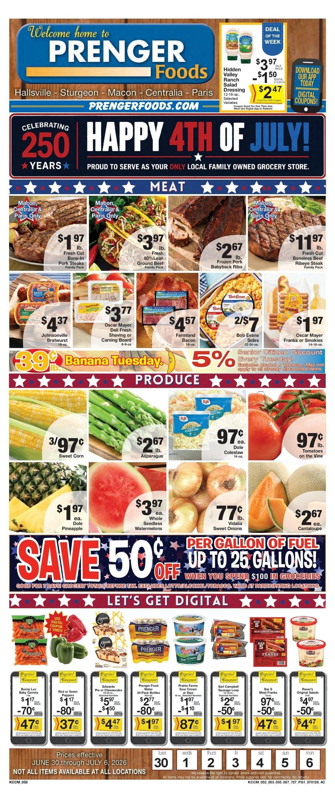 Prenger Foods flyer page 1