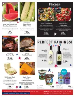 Piazza's Fine Foods Indexed Weekly