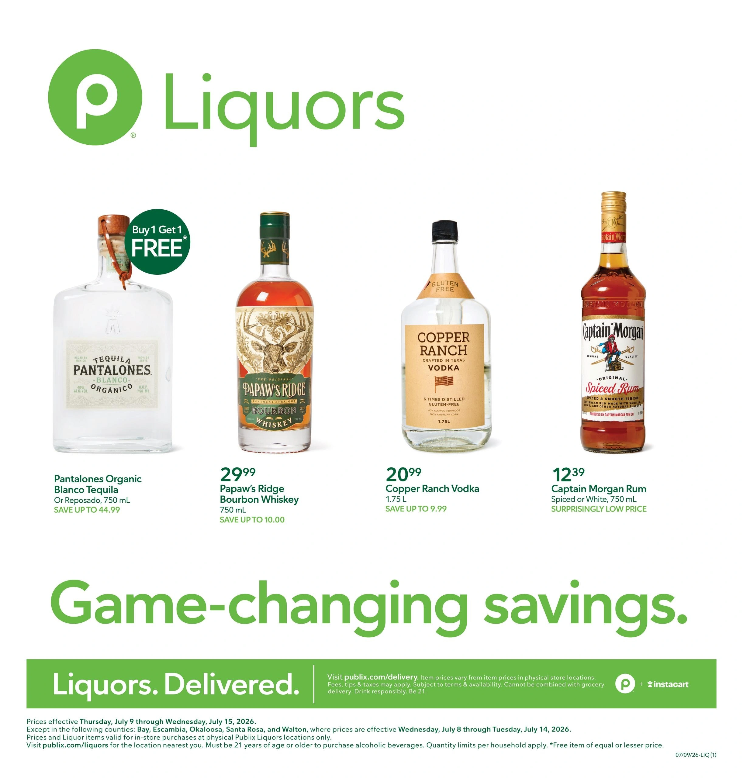 Publix Liquors flyer page 1