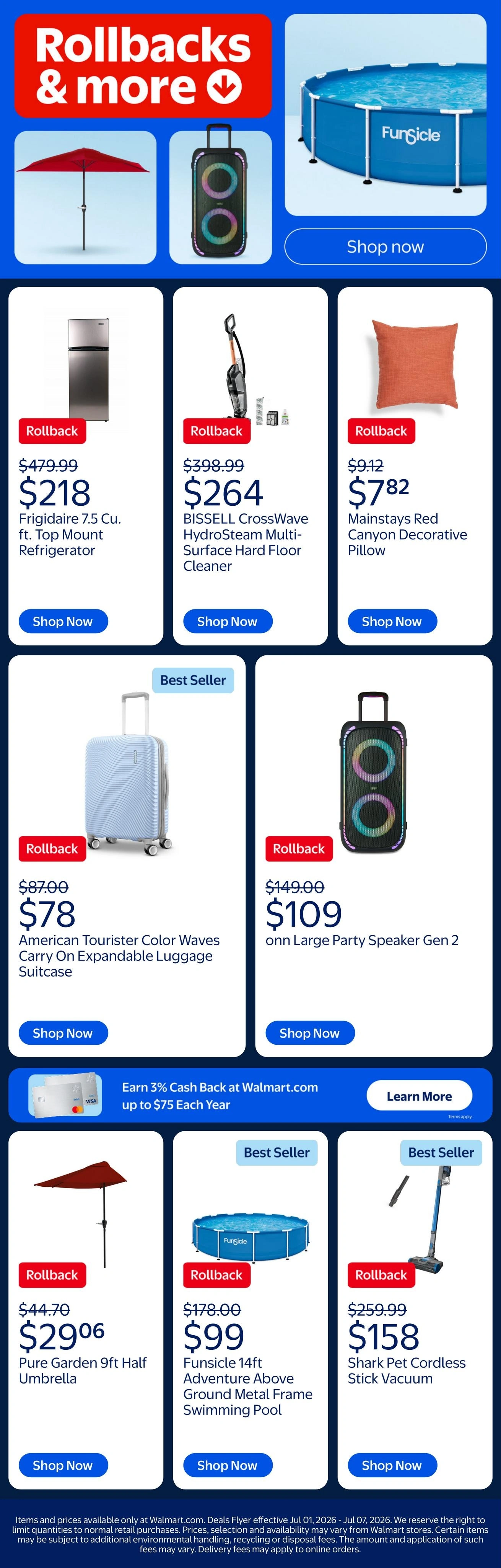 Walmart flyer page 1