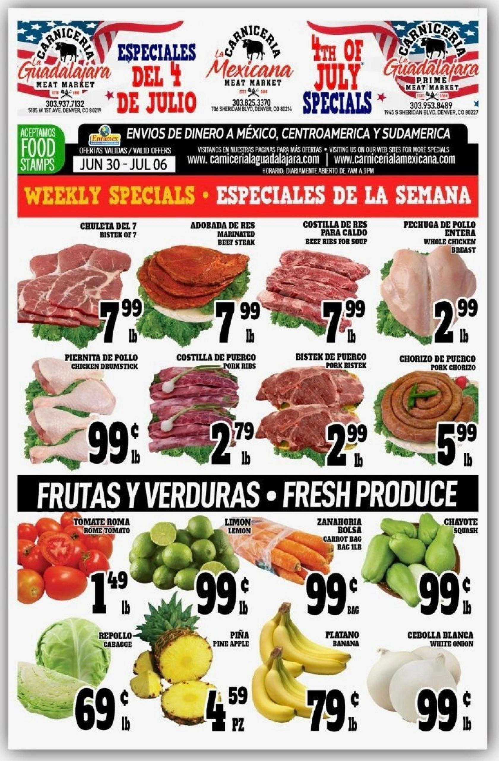 Carniceria La Guadalajara flyer page 1