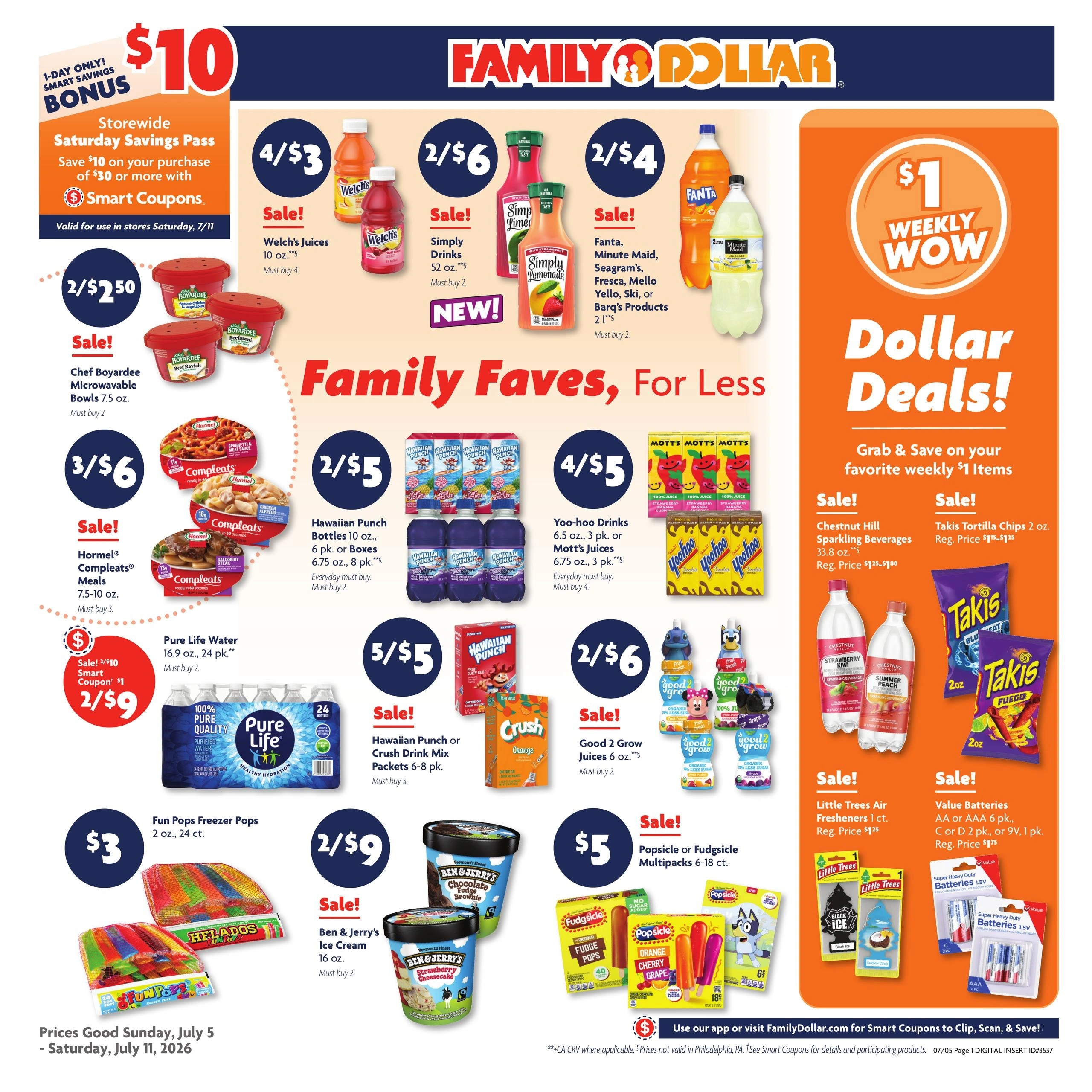 Family Dollar flyer page 1