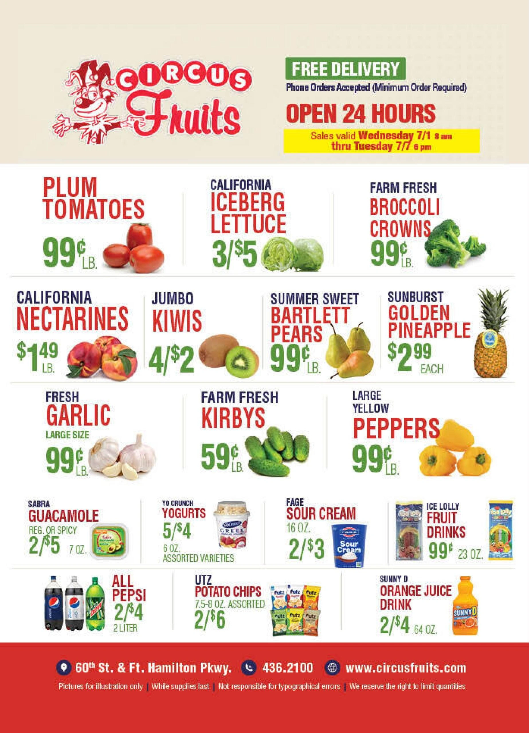 Circus Fruits flyer page 1