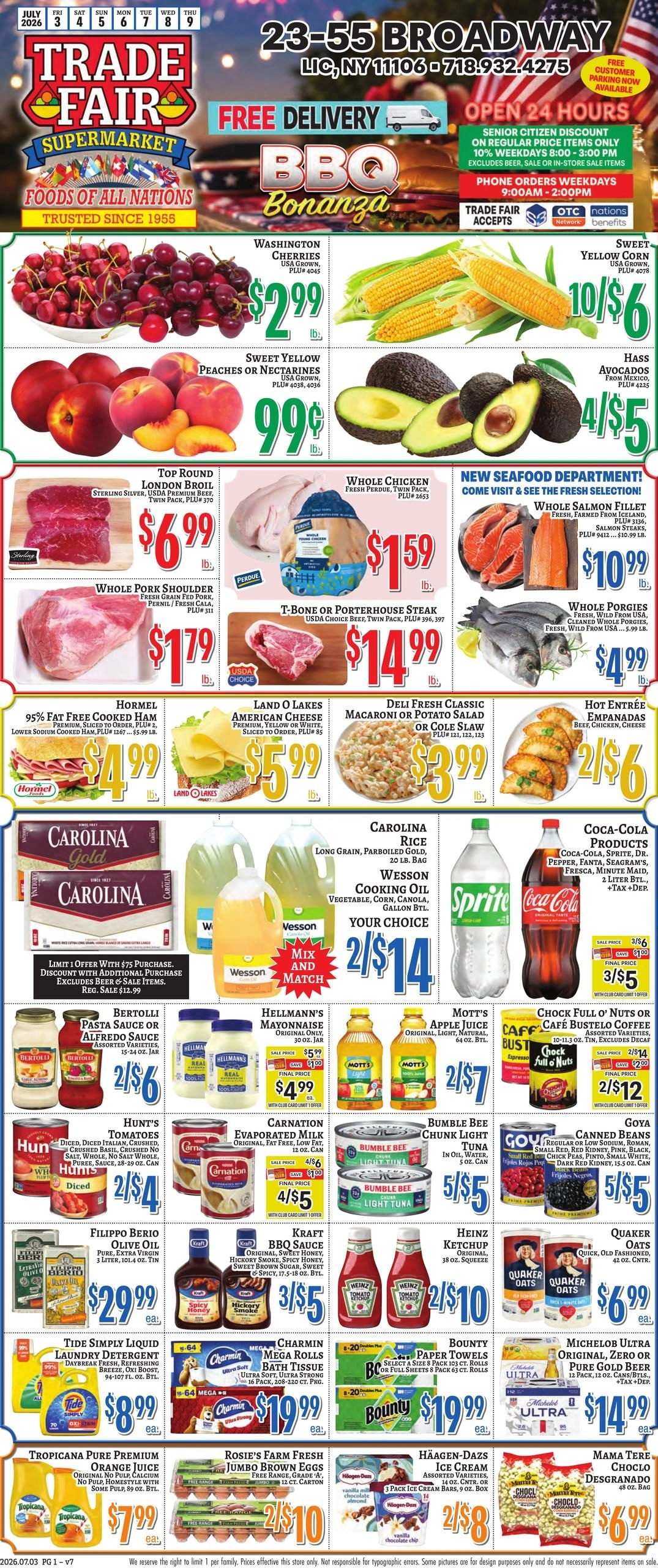 Trade Fair Supermarket flyer page 1
