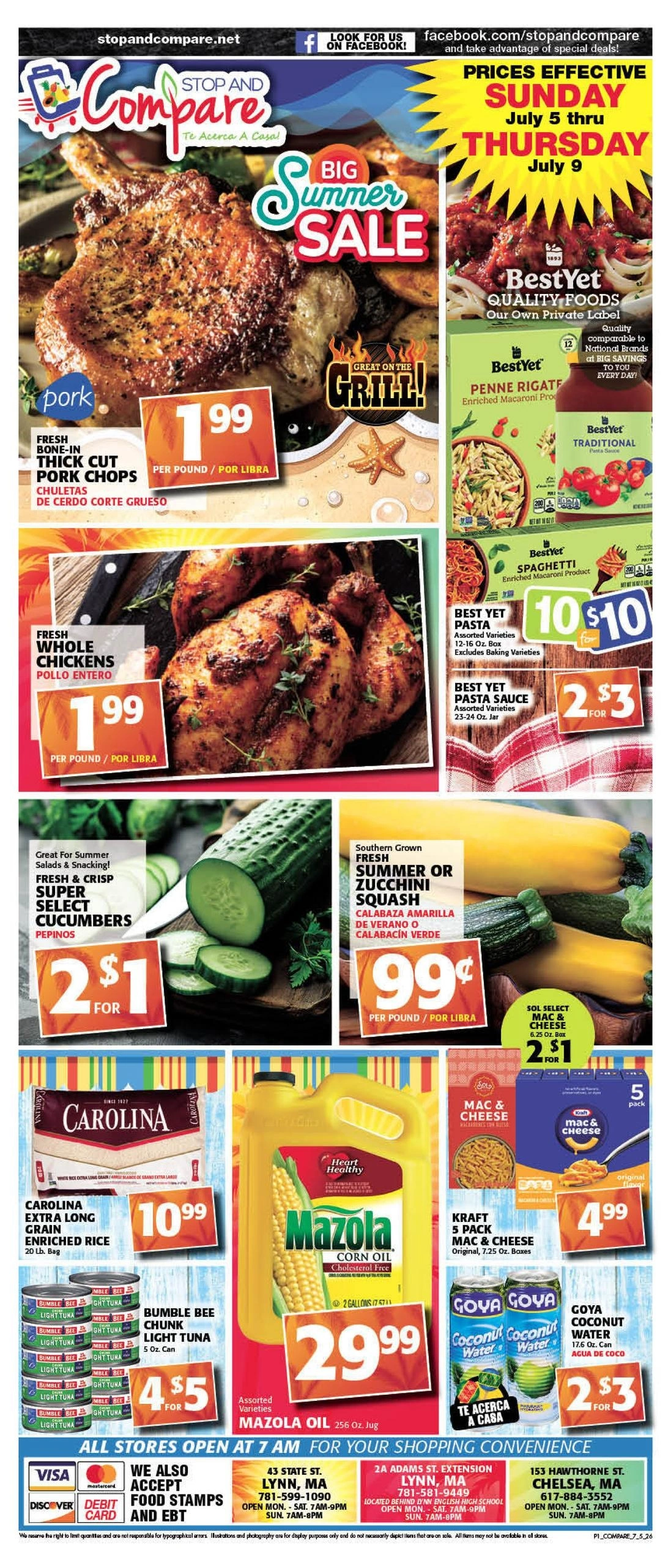 Stop and Compare Markets flyer page 1
