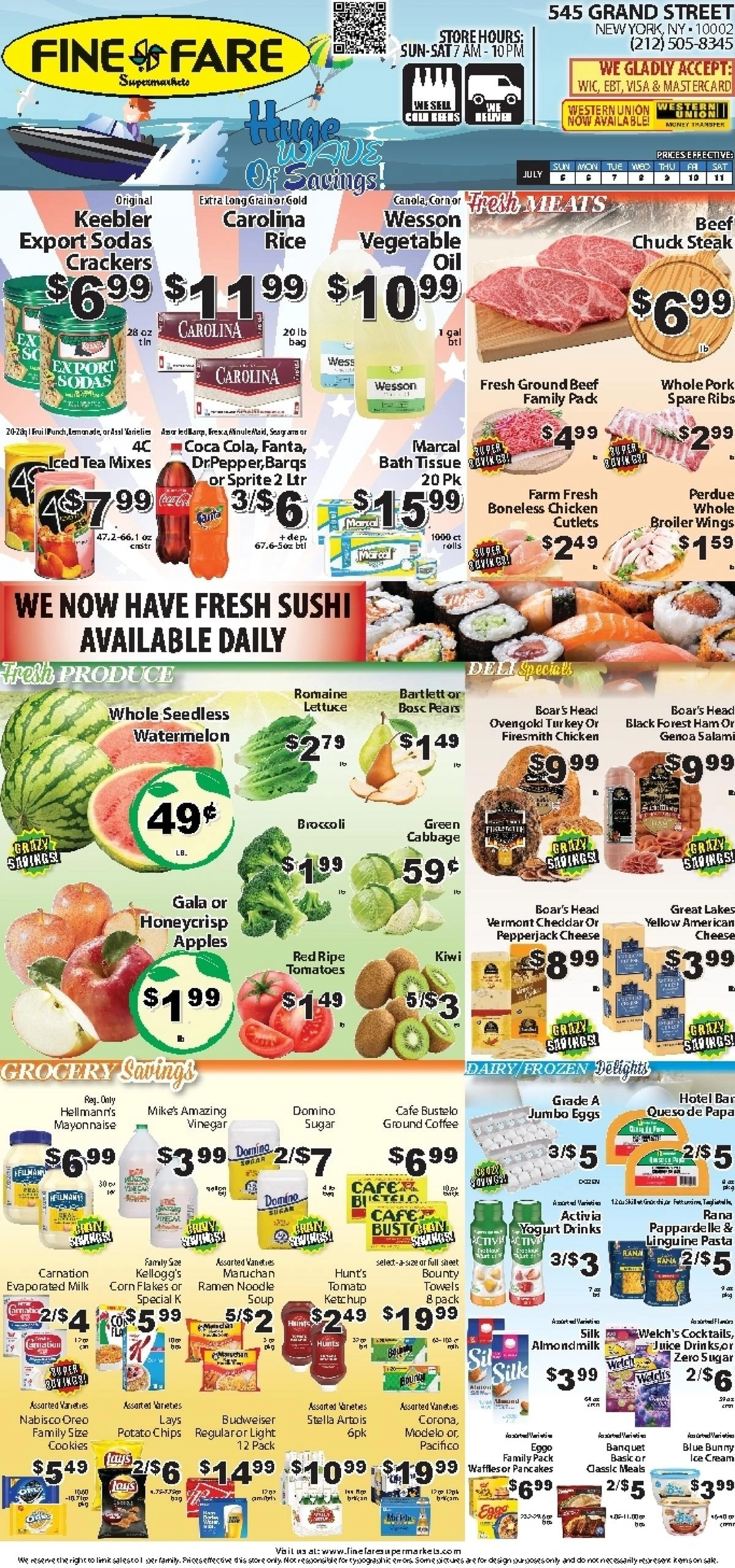 Fine Fare Supermarkets flyer page 1