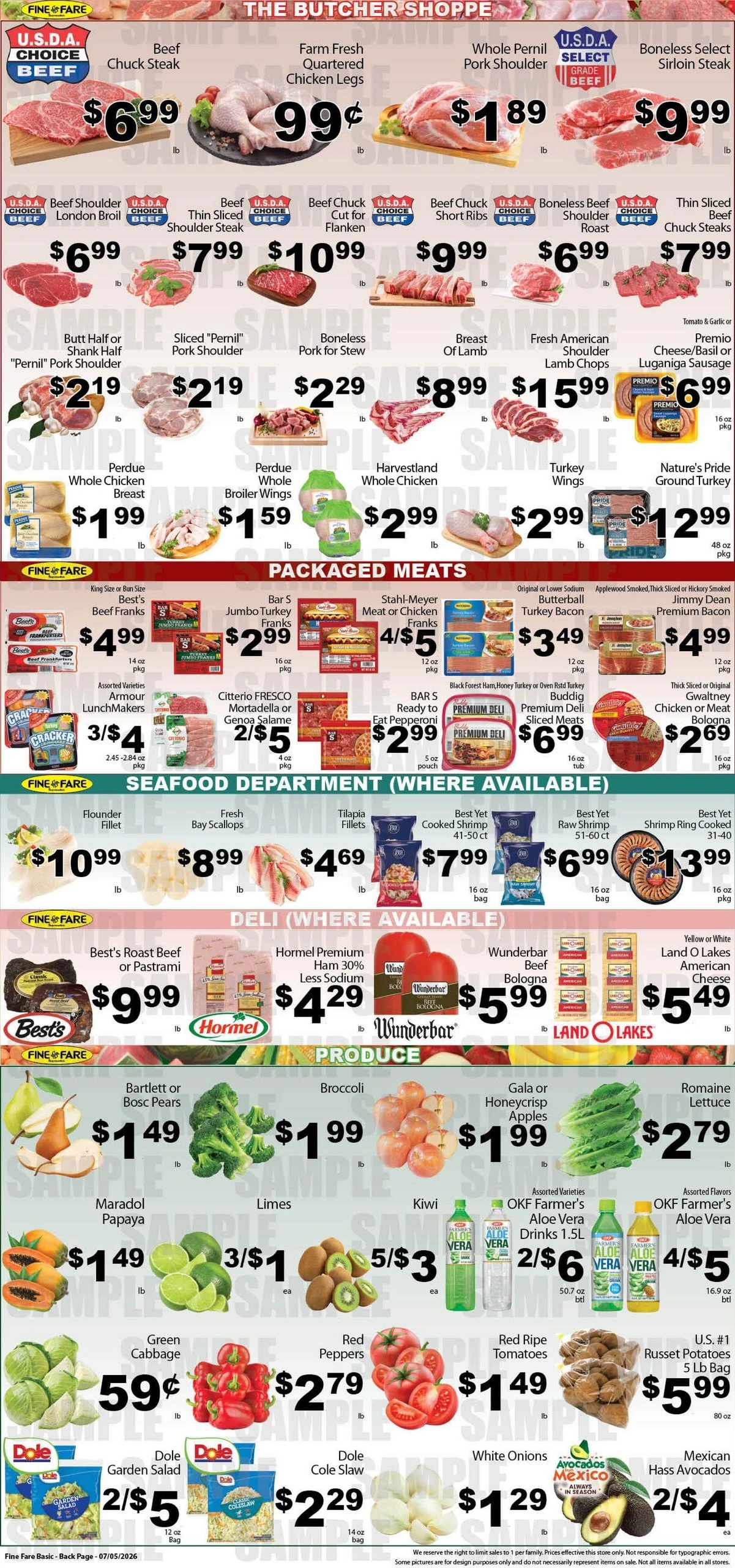 Fine Fare Supermarkets flyer page 4