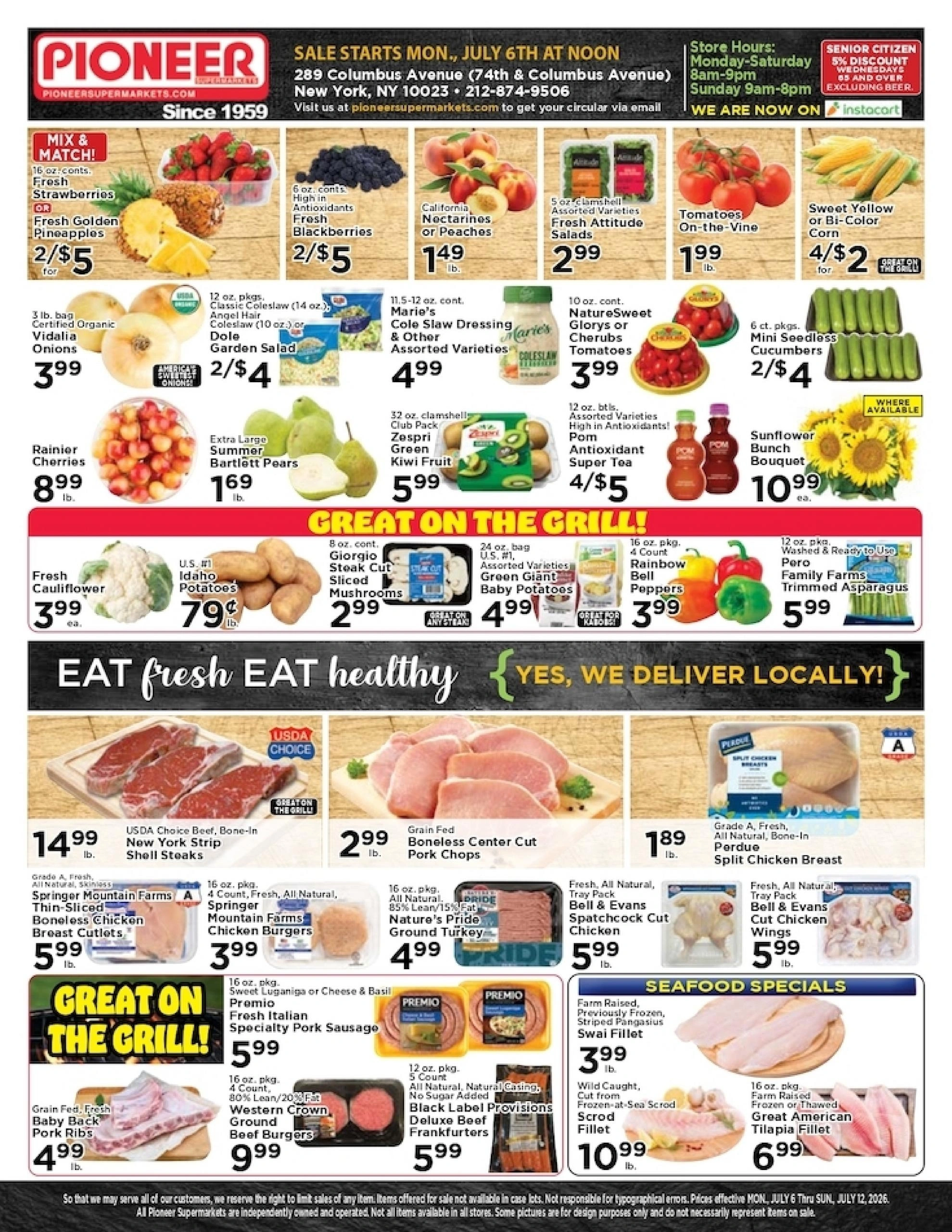 Pioneer Supermarket flyer page 1