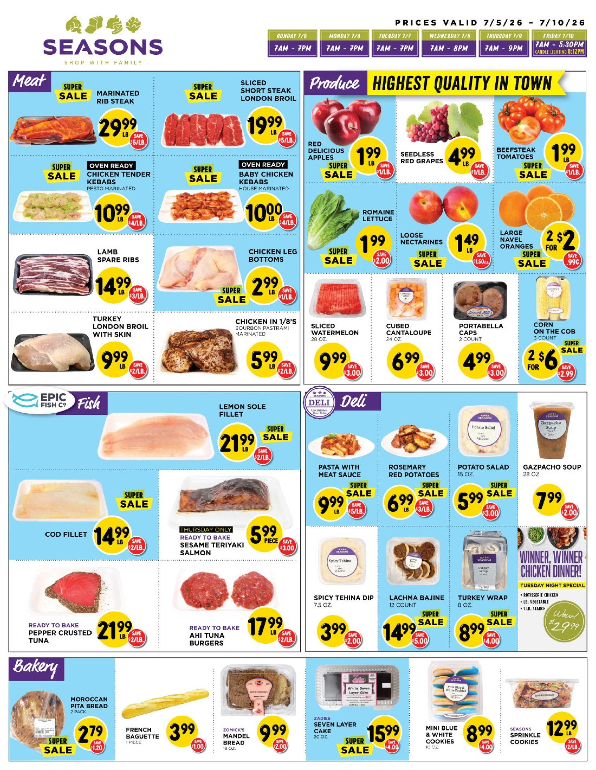 Seasons Kosher flyer page 1