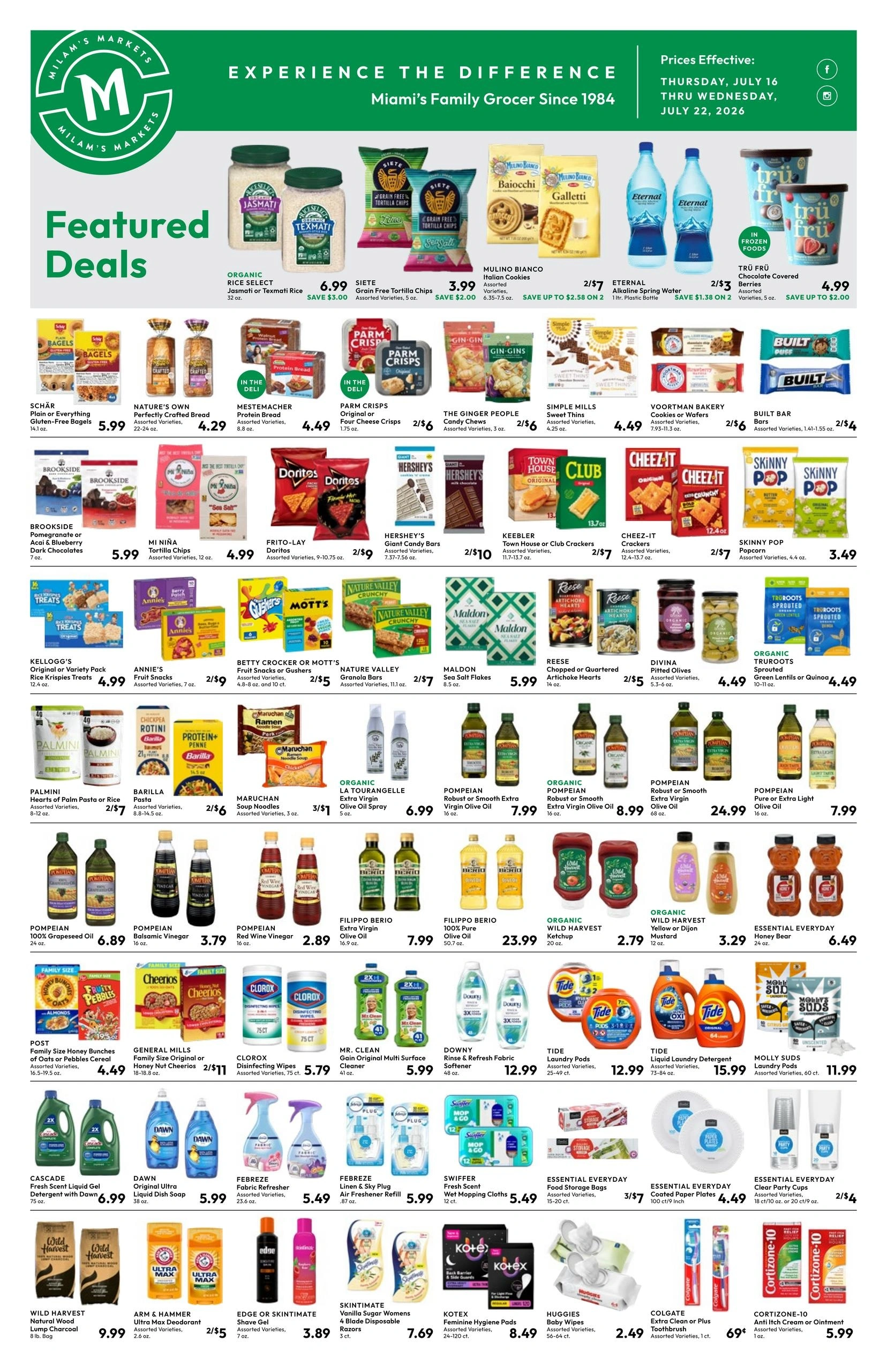 Milam's Markets flyer page 1