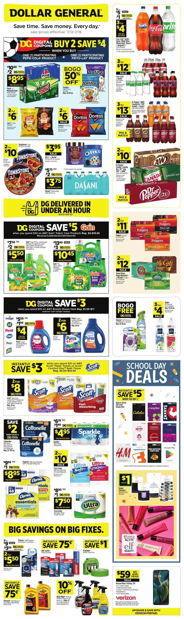 Dollar General flyer page 1