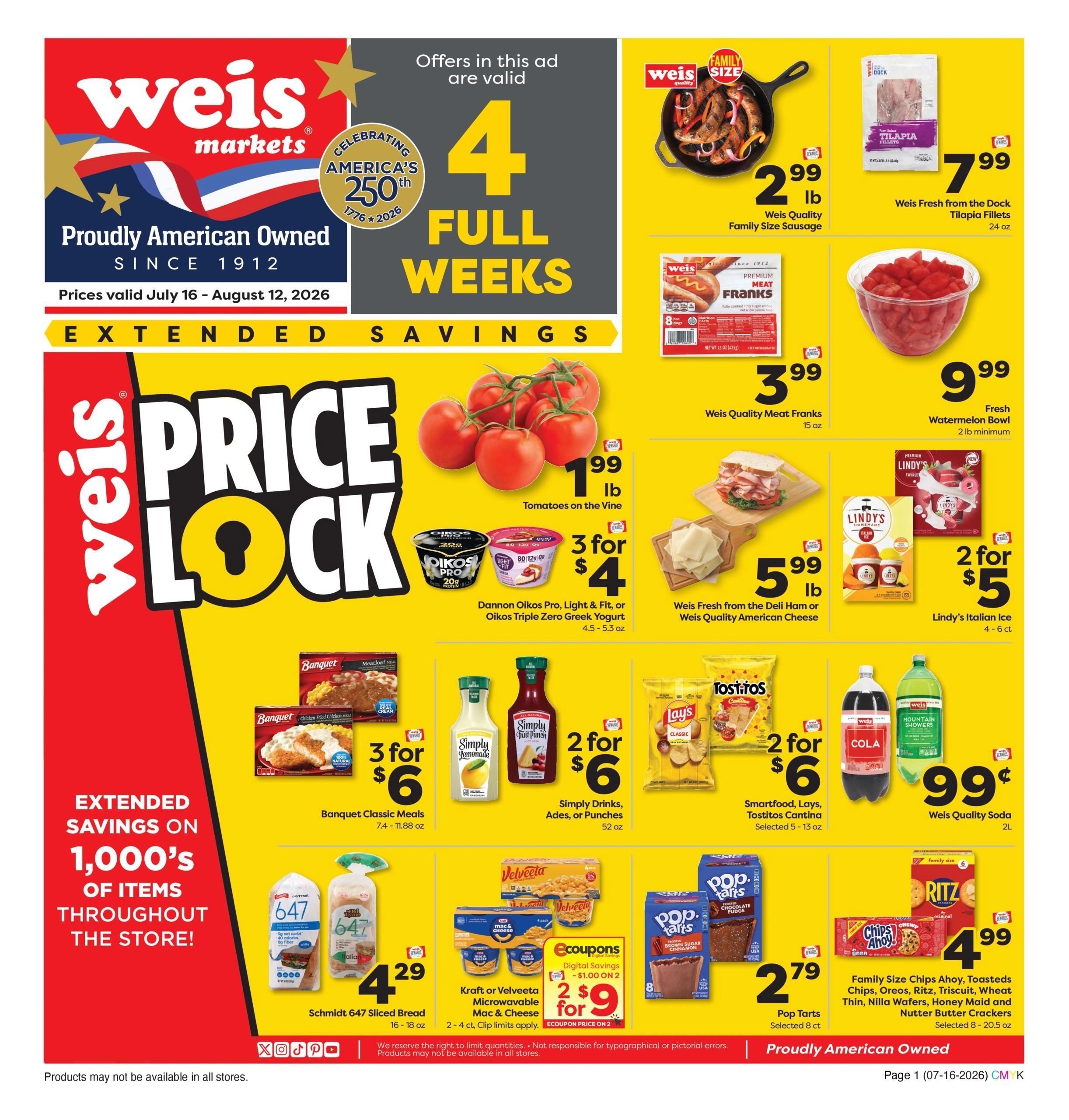 Weis Markets flyer page 1