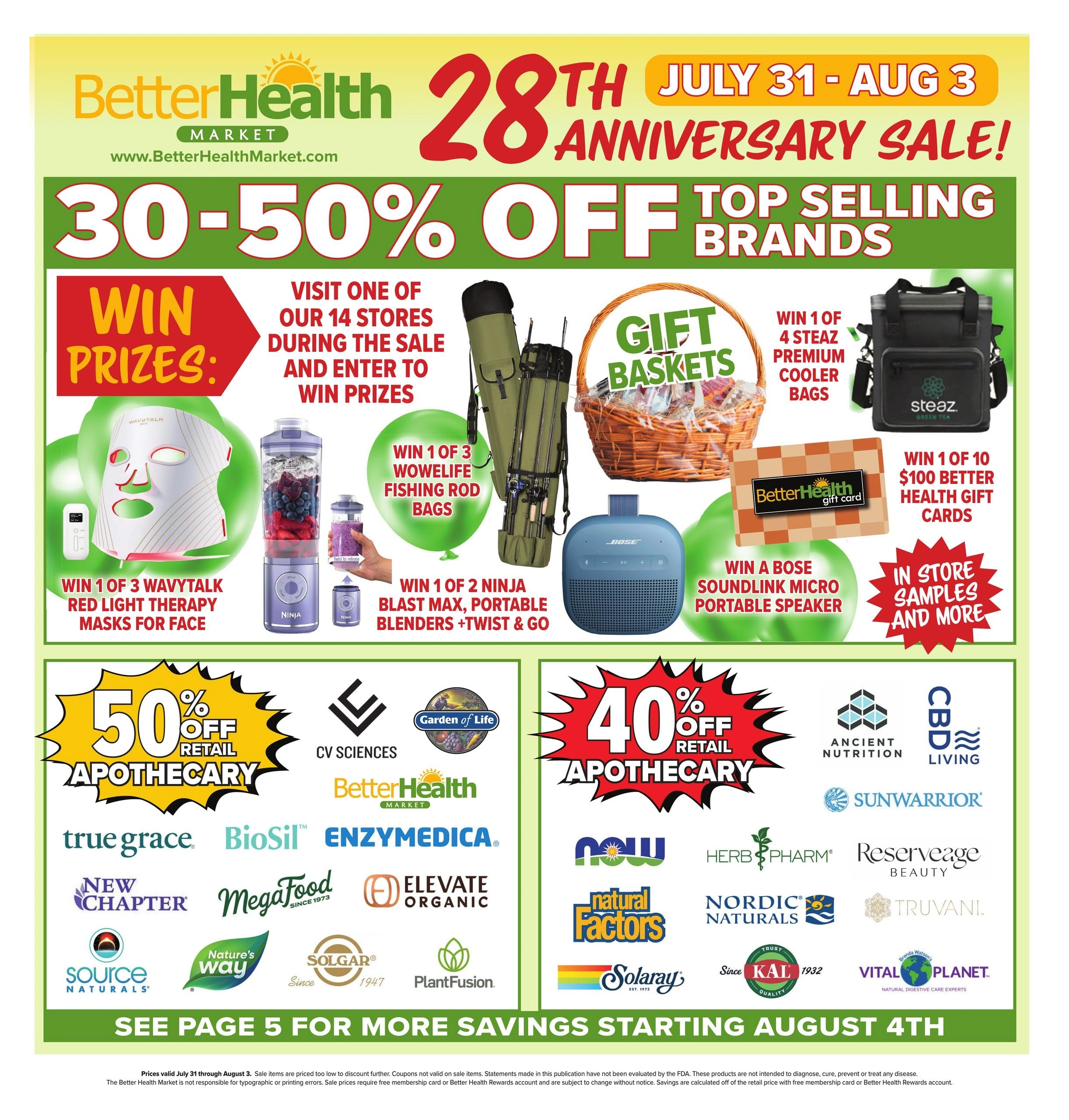 Better Health Market flyer page 1