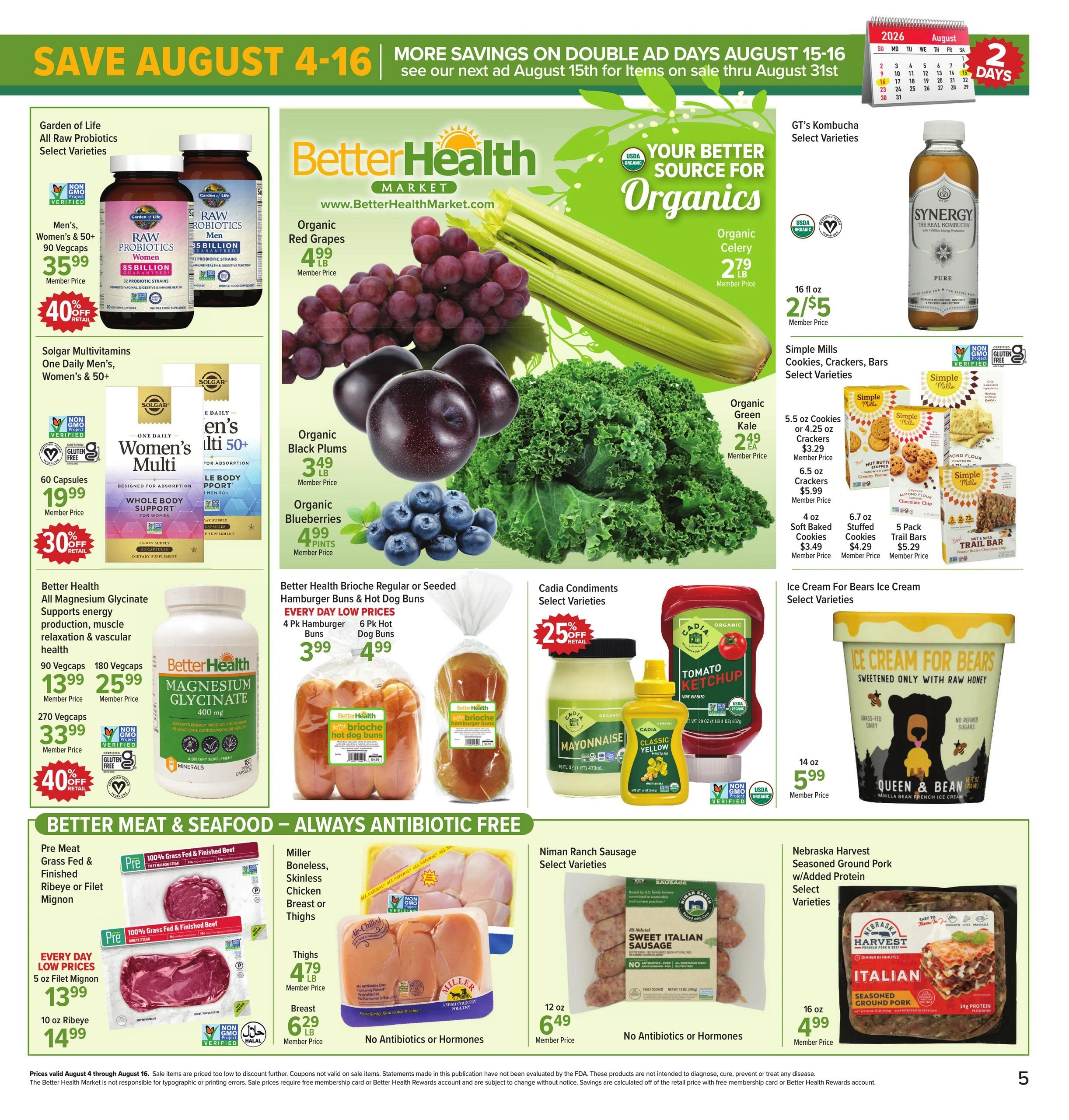 Better Health Market flyer page 5