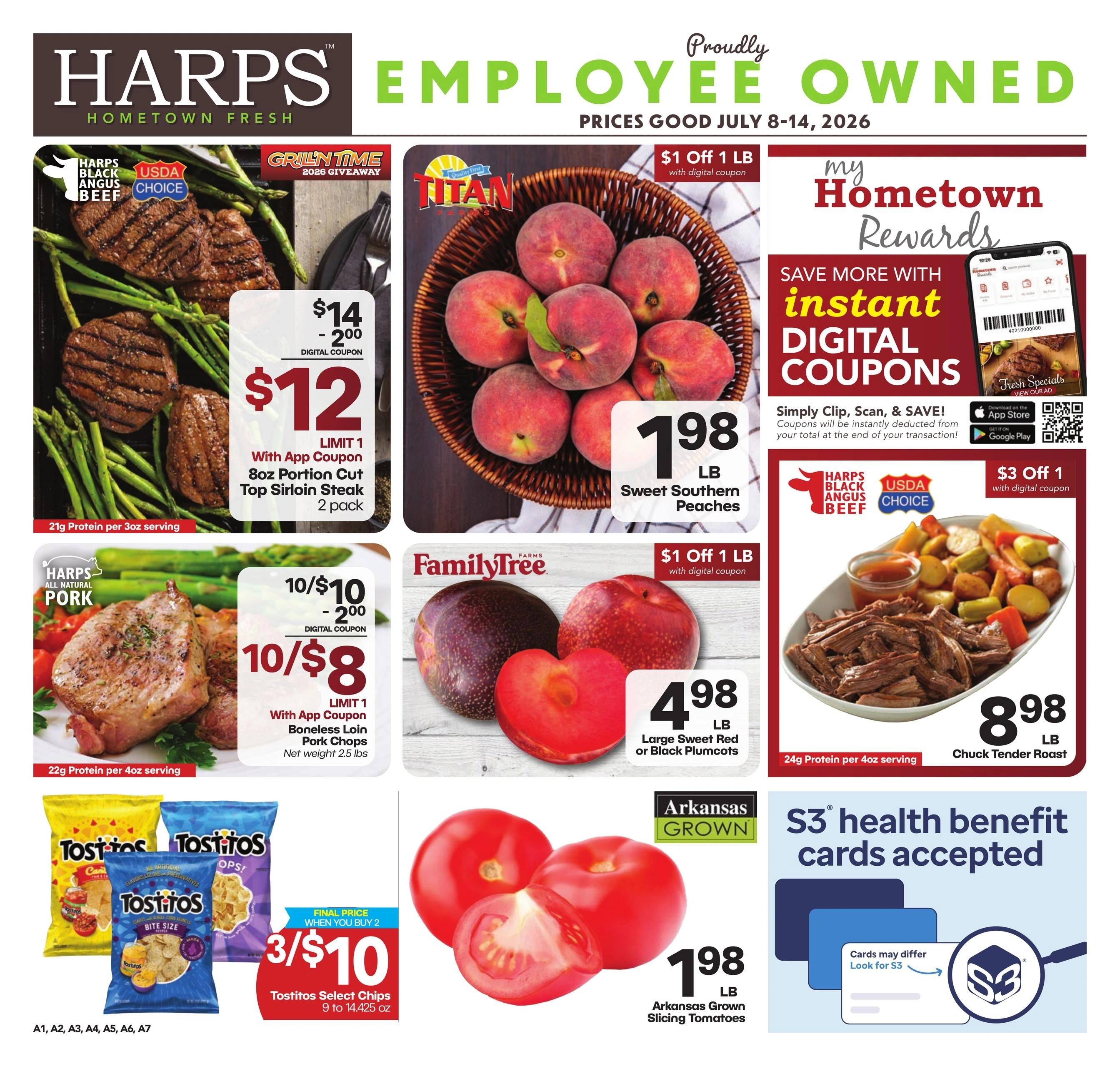 Harps Foods flyer page 1