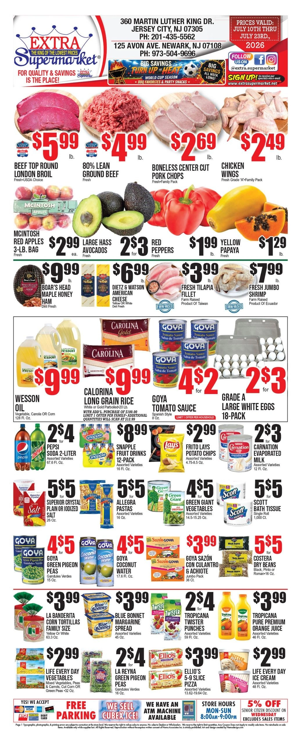 Extra Supermarket flyer page 1