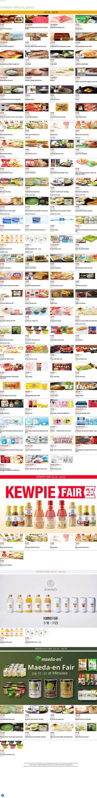 Mitsuwa Marketplace flyer page 1
