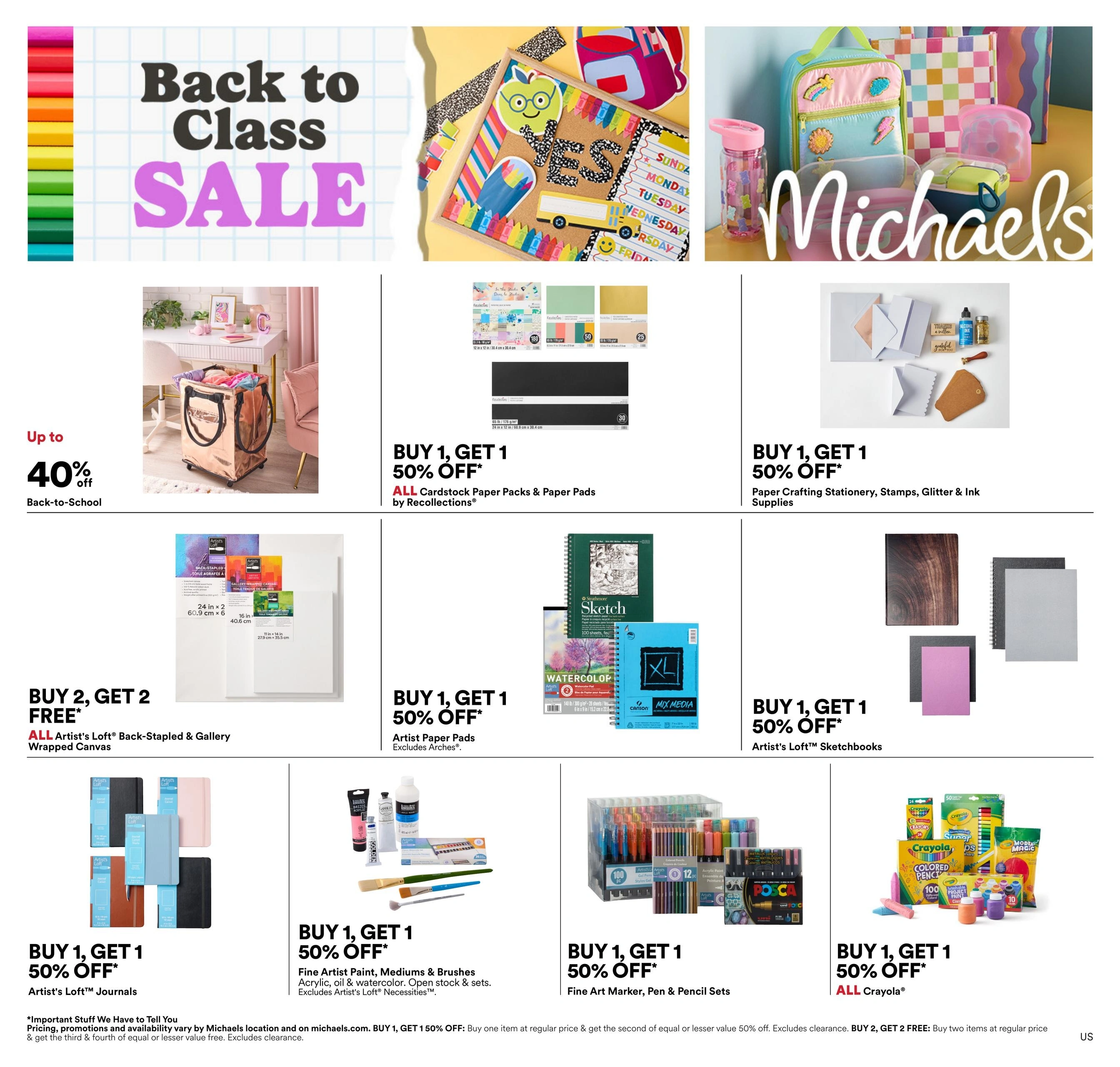 Michaels USA flyer page 1