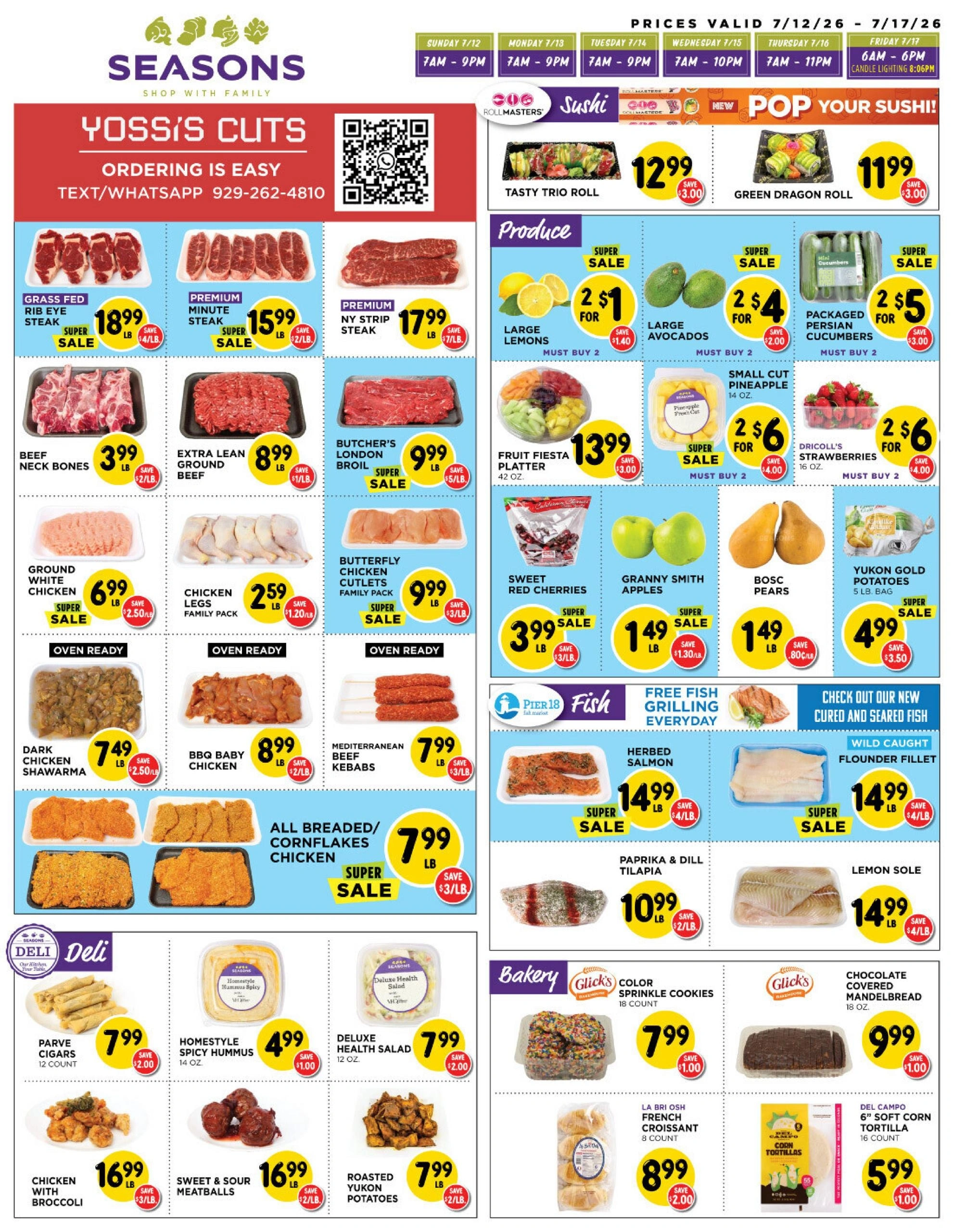 Seasons Kosher flyer page 1