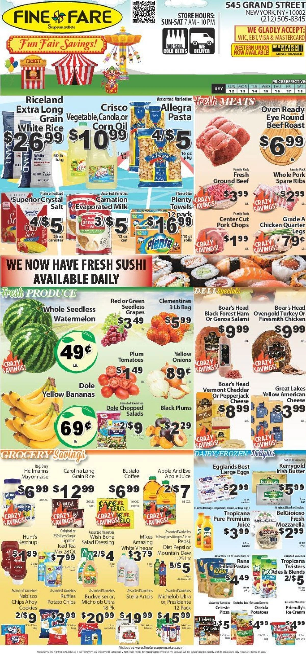 Fine Fare Supermarkets flyer page 1
