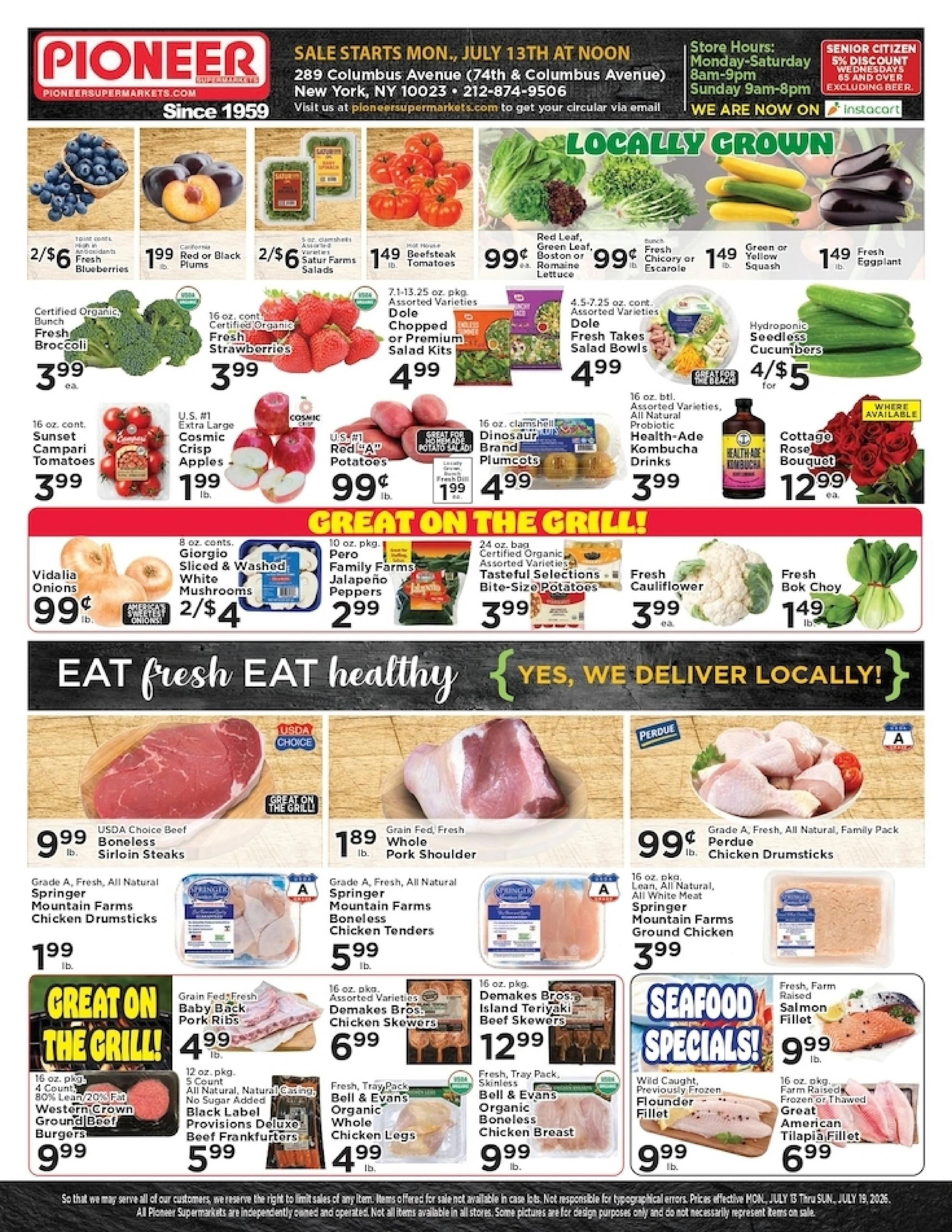 Pioneer Supermarket flyer page 1