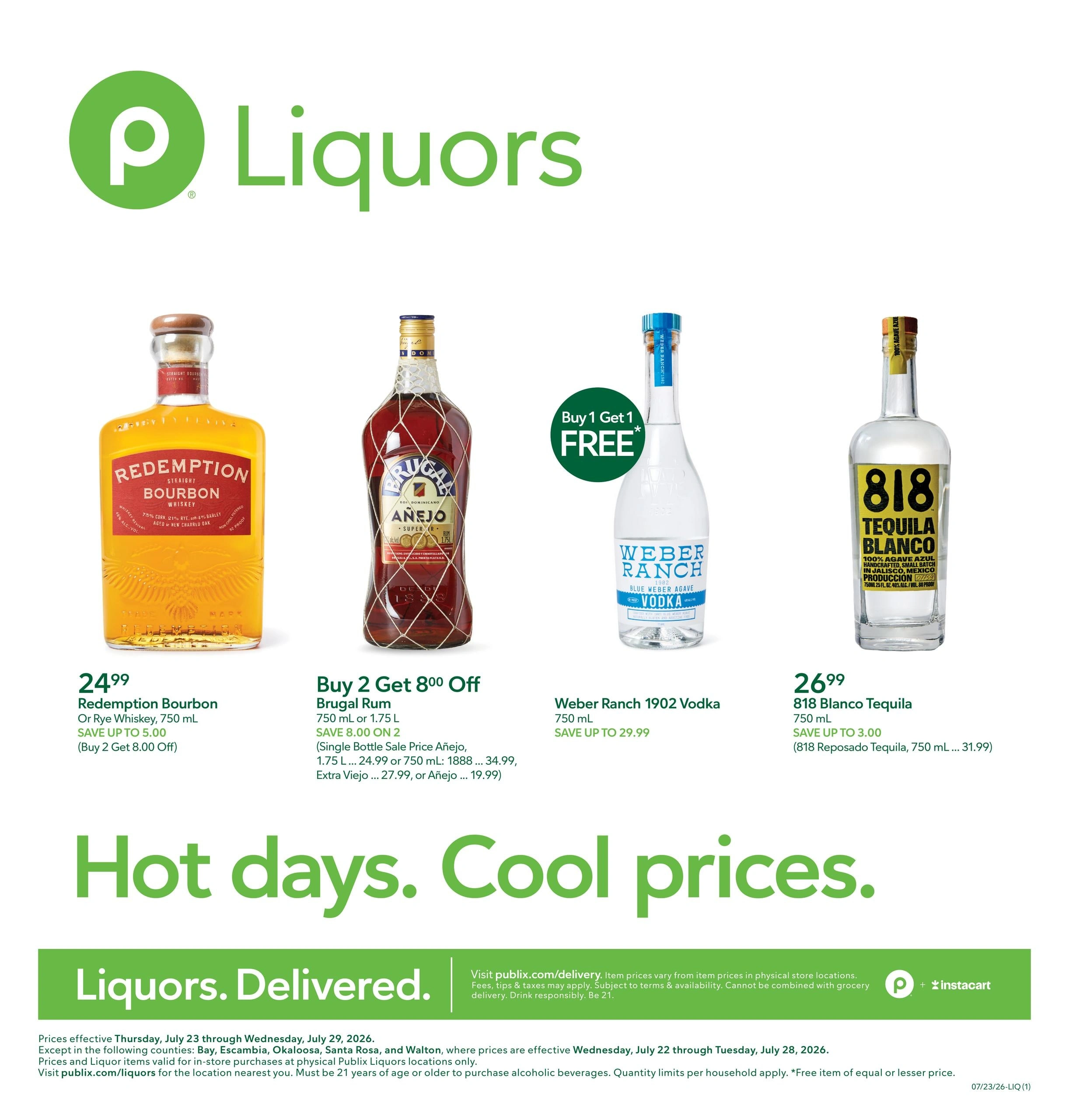 Publix Liquors flyer page 1
