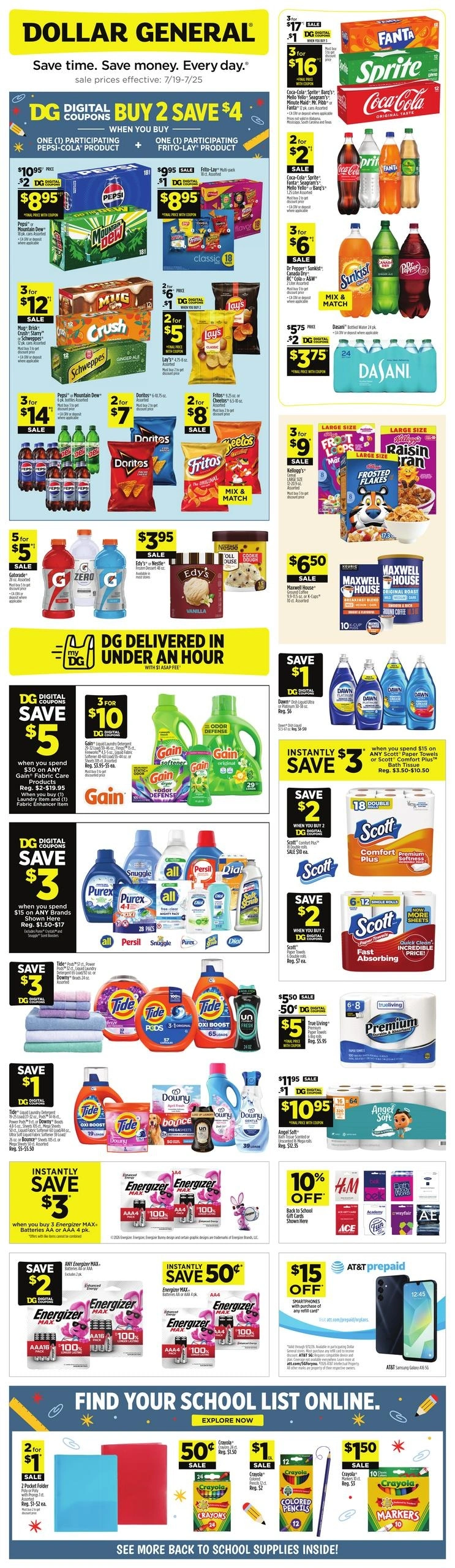 Dollar General flyer page 1