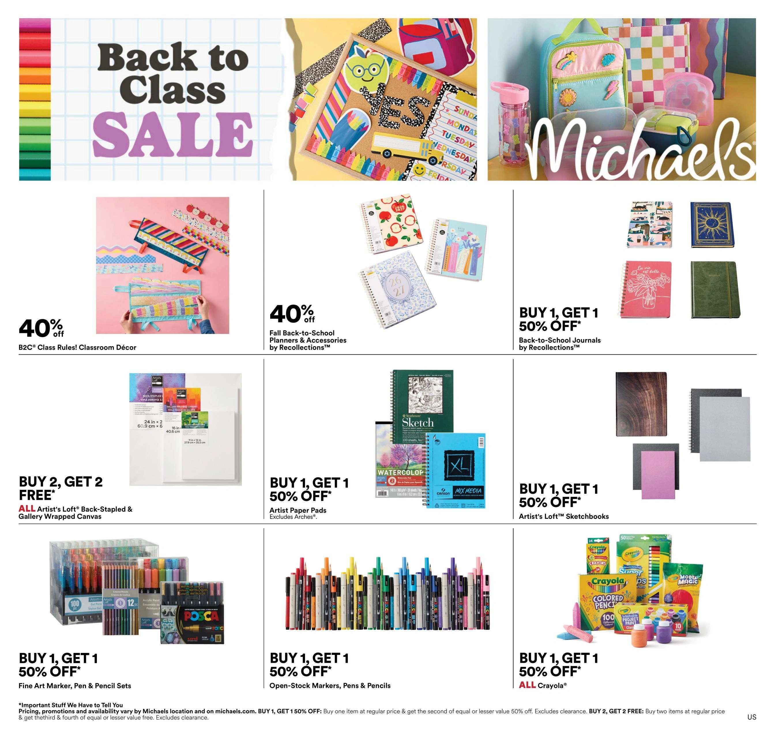 Michaels USA flyer page 1