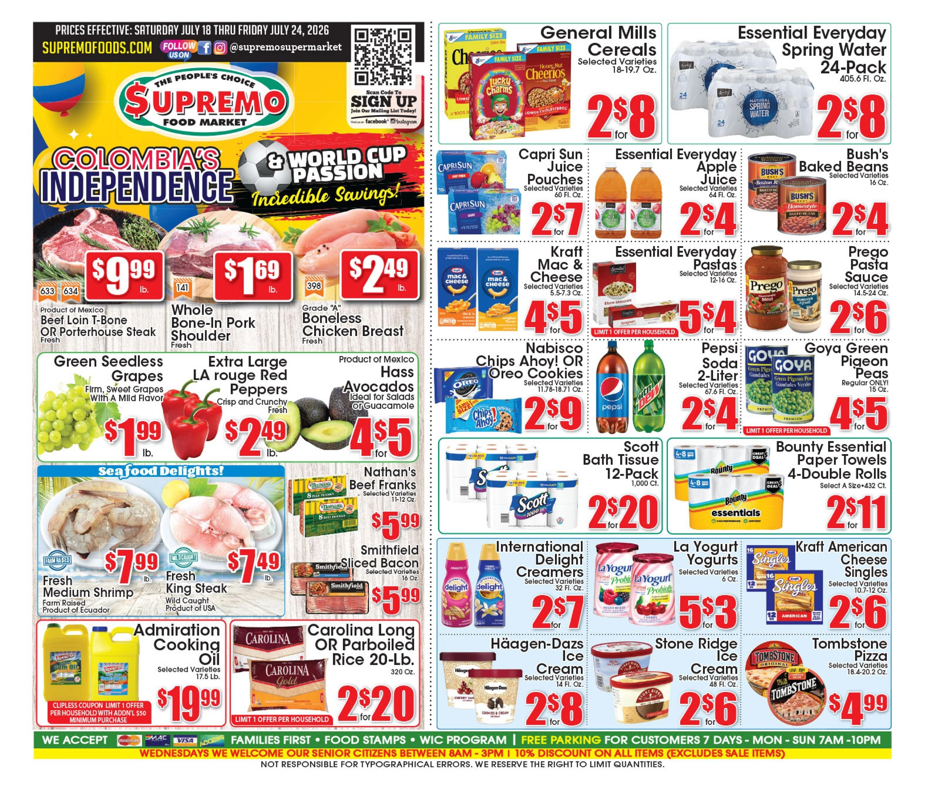 Supremo Foods Inc flyer page 1