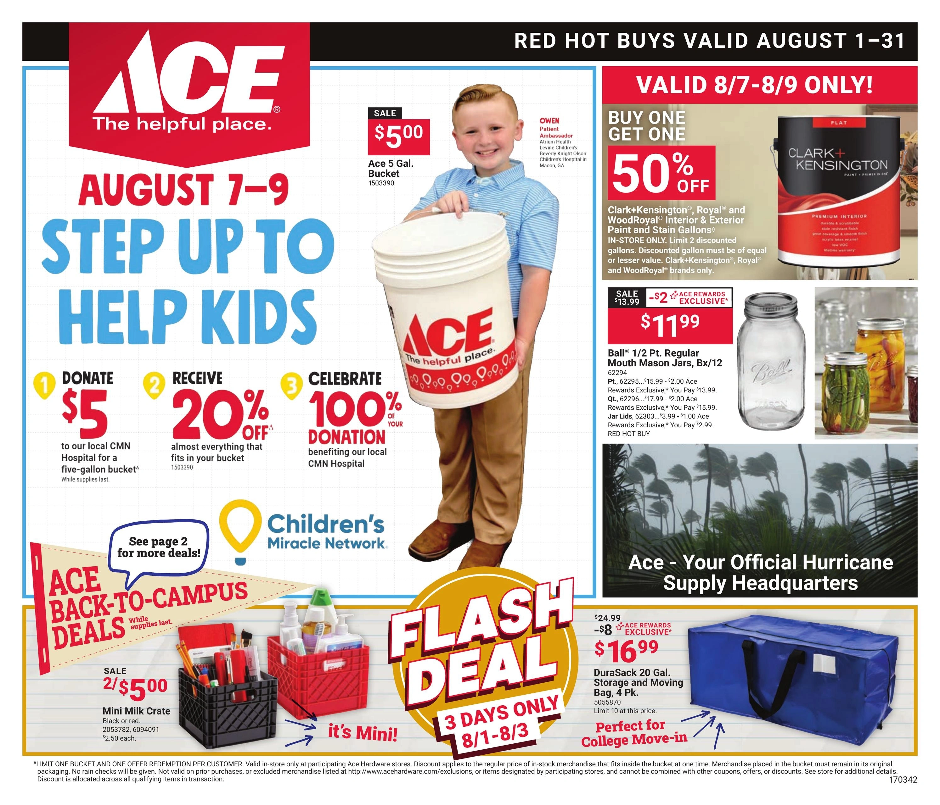Ace Hardware flyer page 1