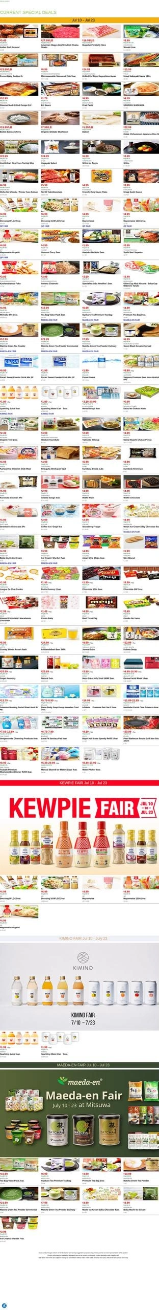 Mitsuwa Marketplace flyer page 1