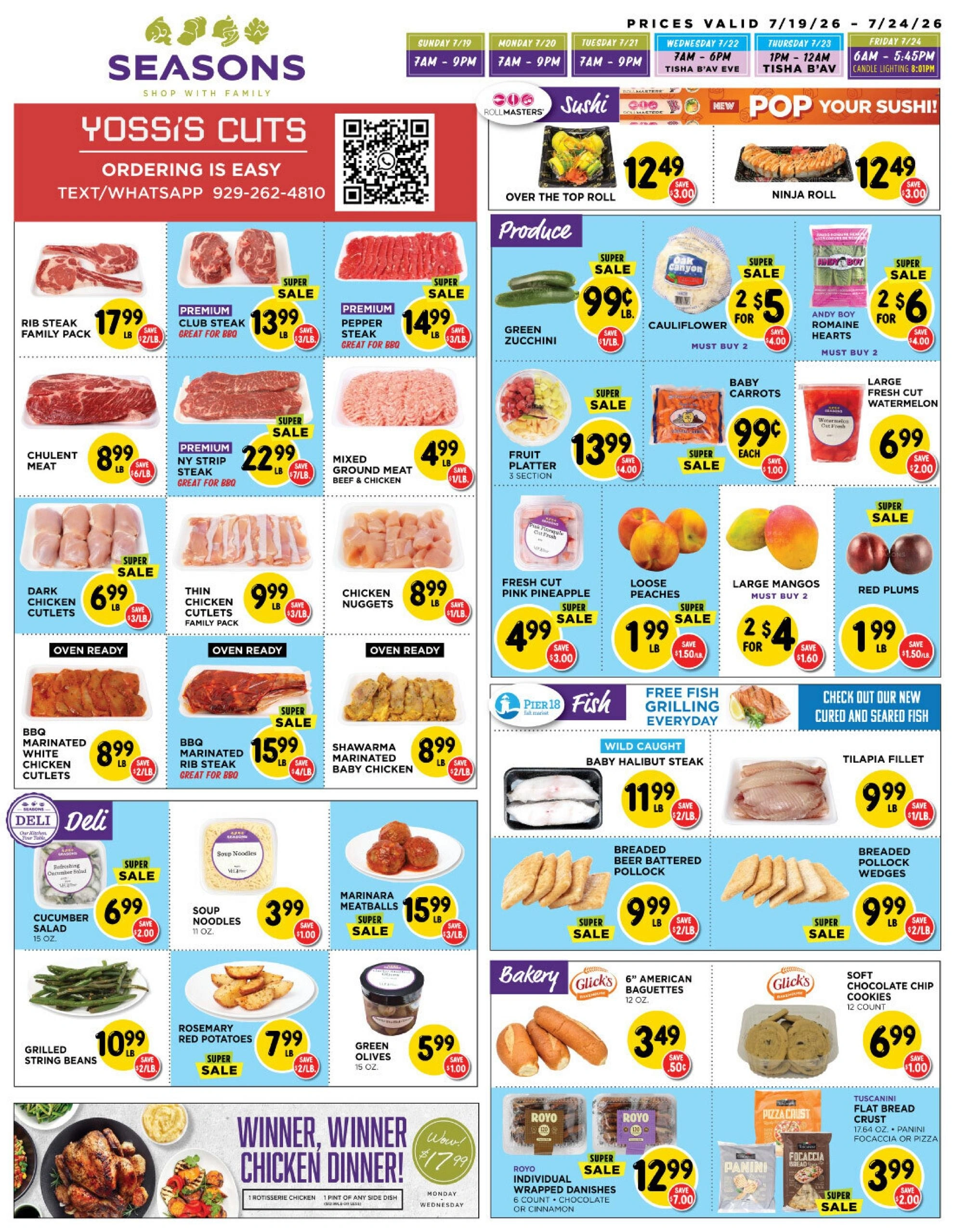 Seasons Kosher flyer page 1