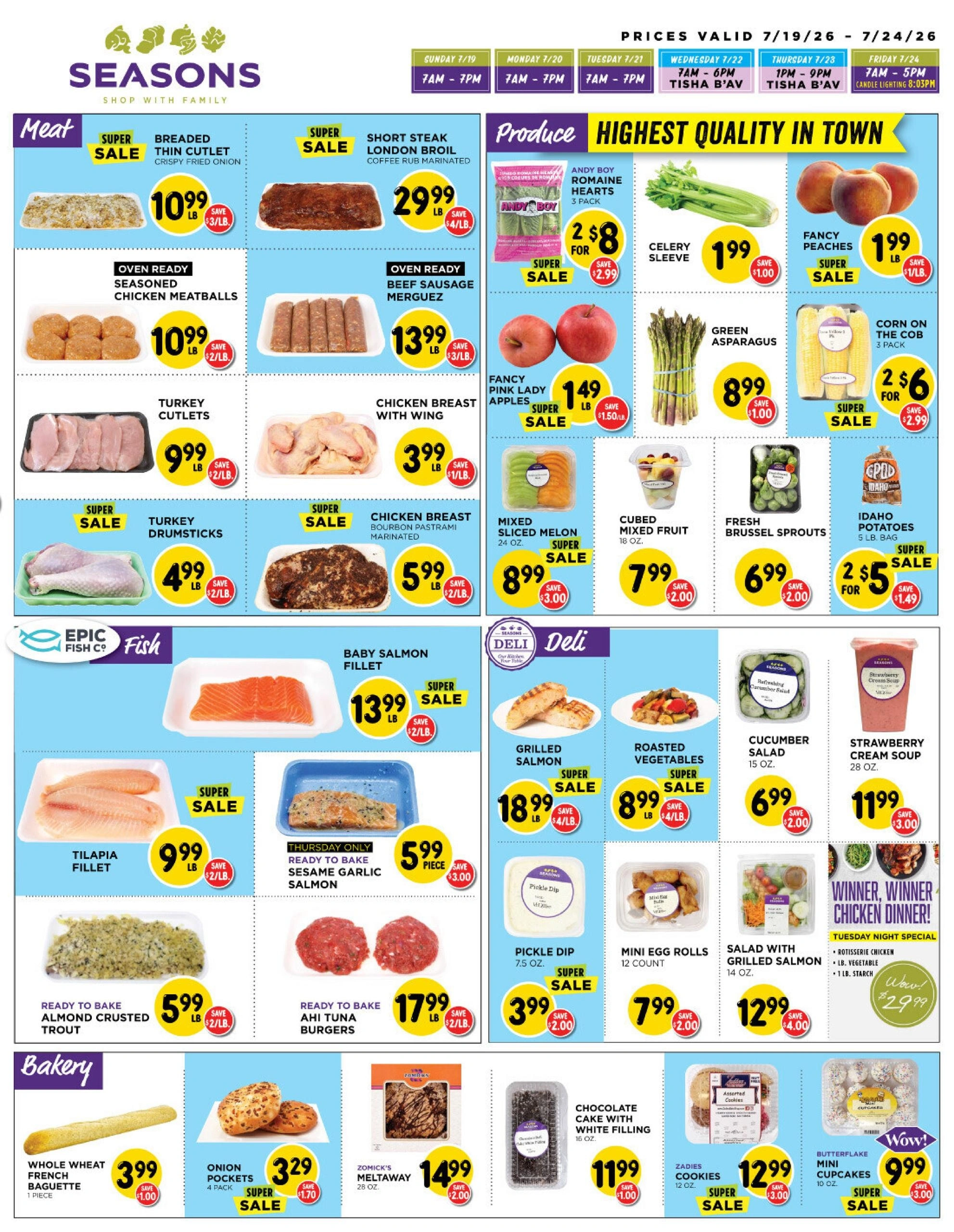 Seasons Kosher flyer page 1