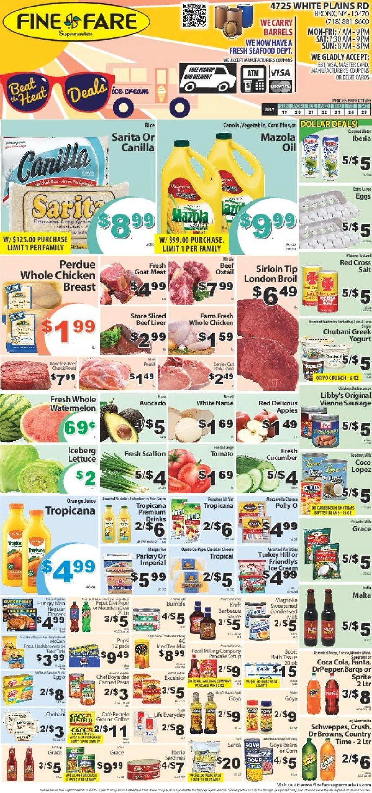 Fine Fare Supermarkets flyer page 1