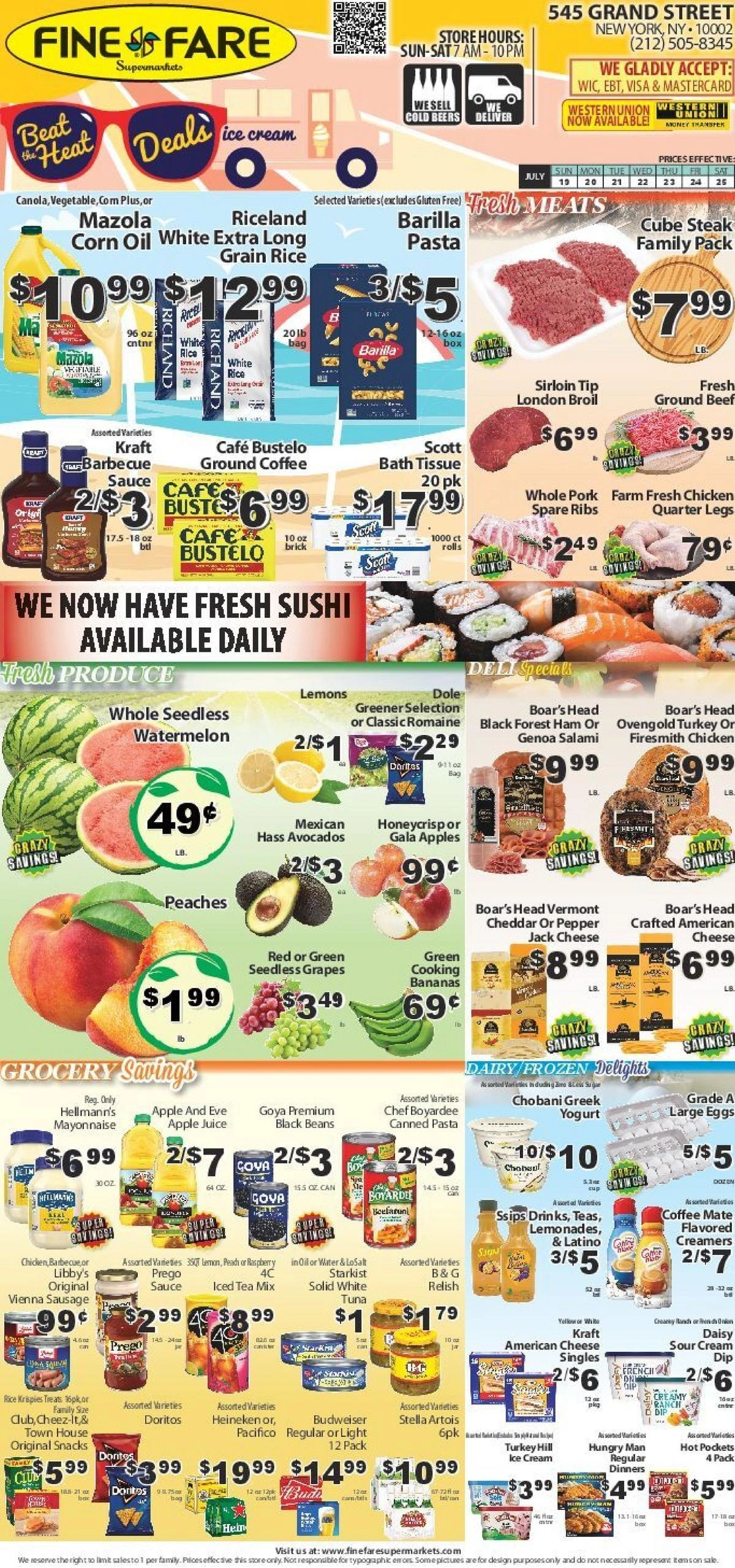Fine Fare Supermarkets flyer page 1