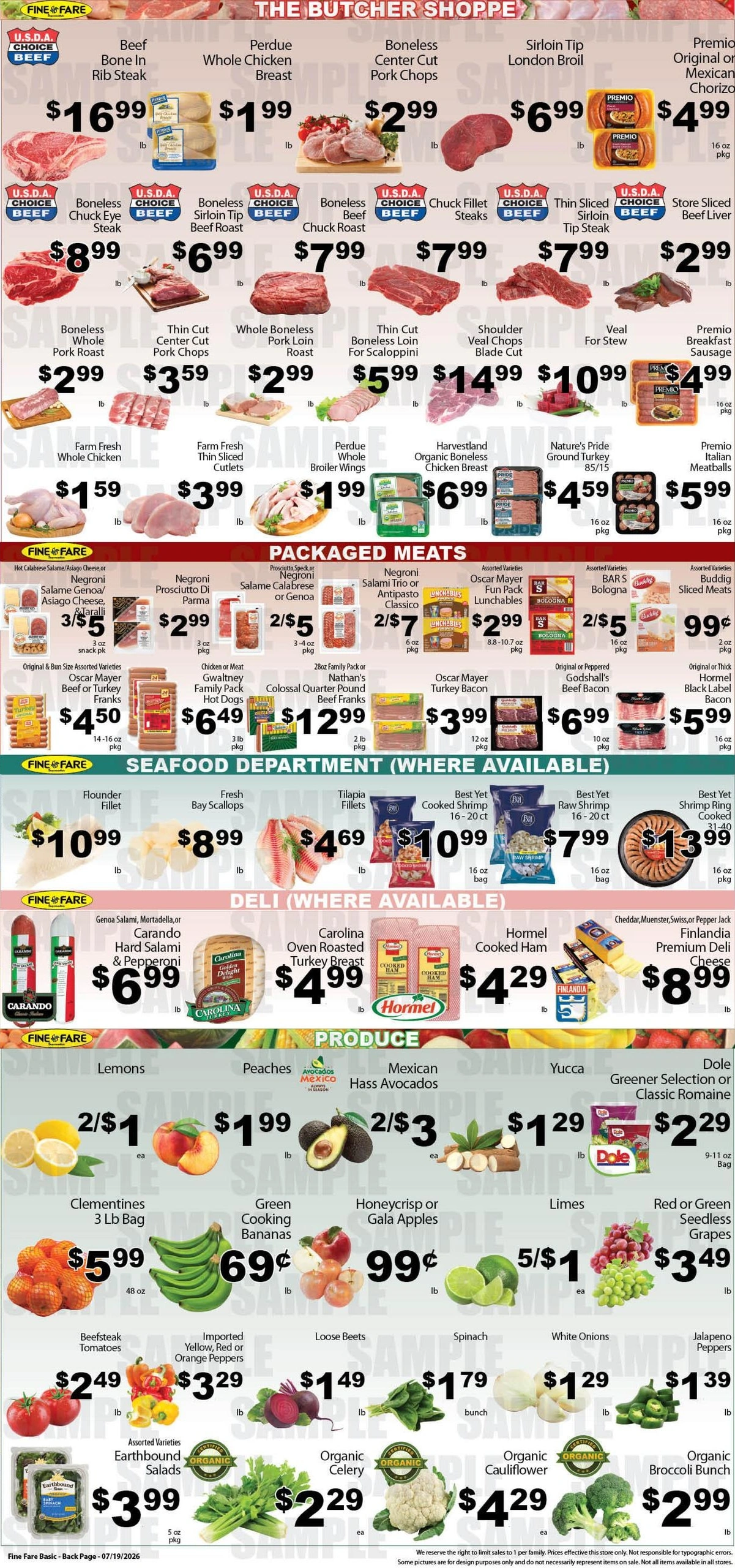Fine Fare Supermarkets flyer page 4